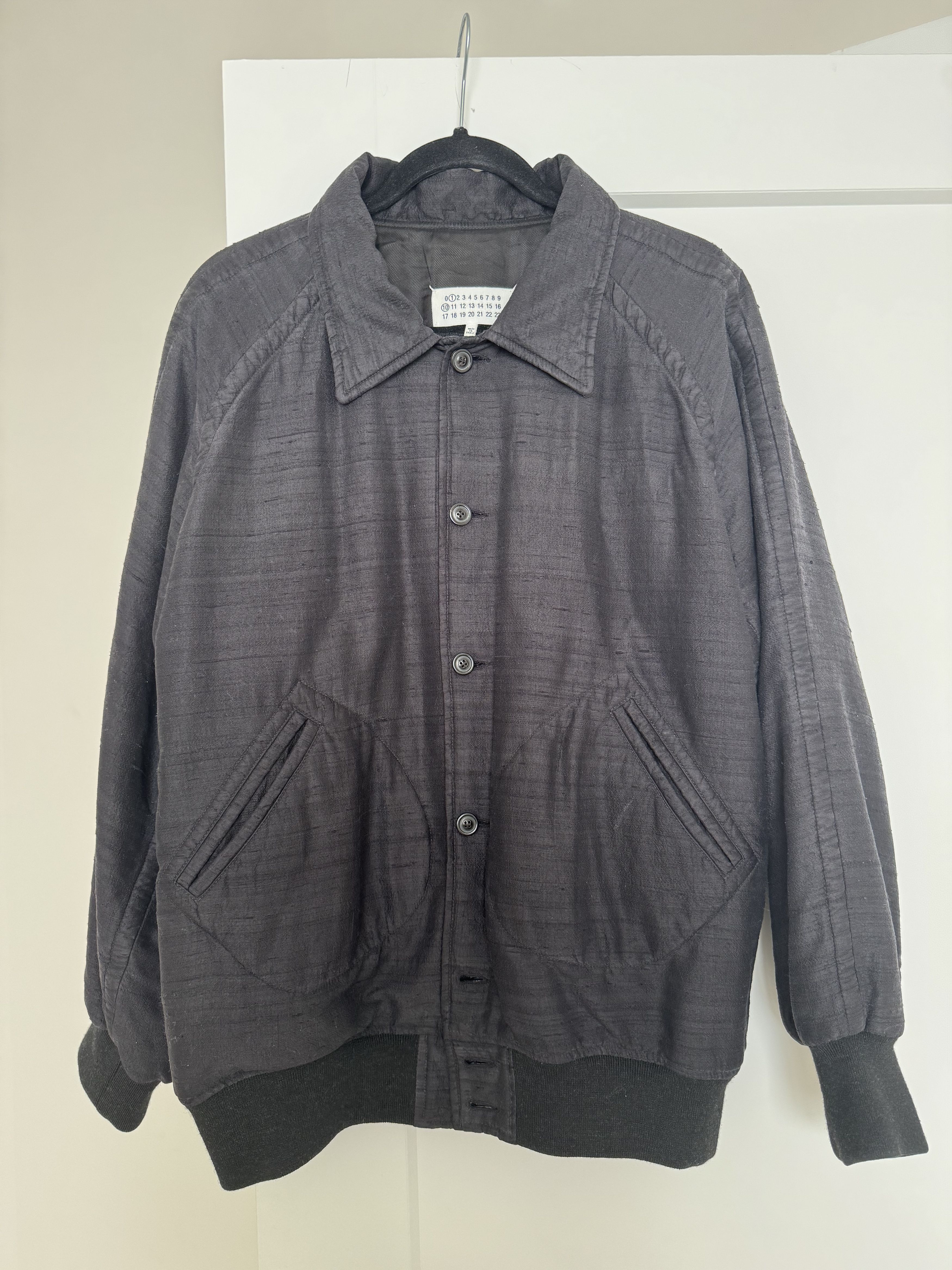Maison Margiela Maison Margiela SS23 Silk Dupion Bomber Jacket Black 48 / M Size US M / EU 48-50 / 2 - 1 Thumbnail