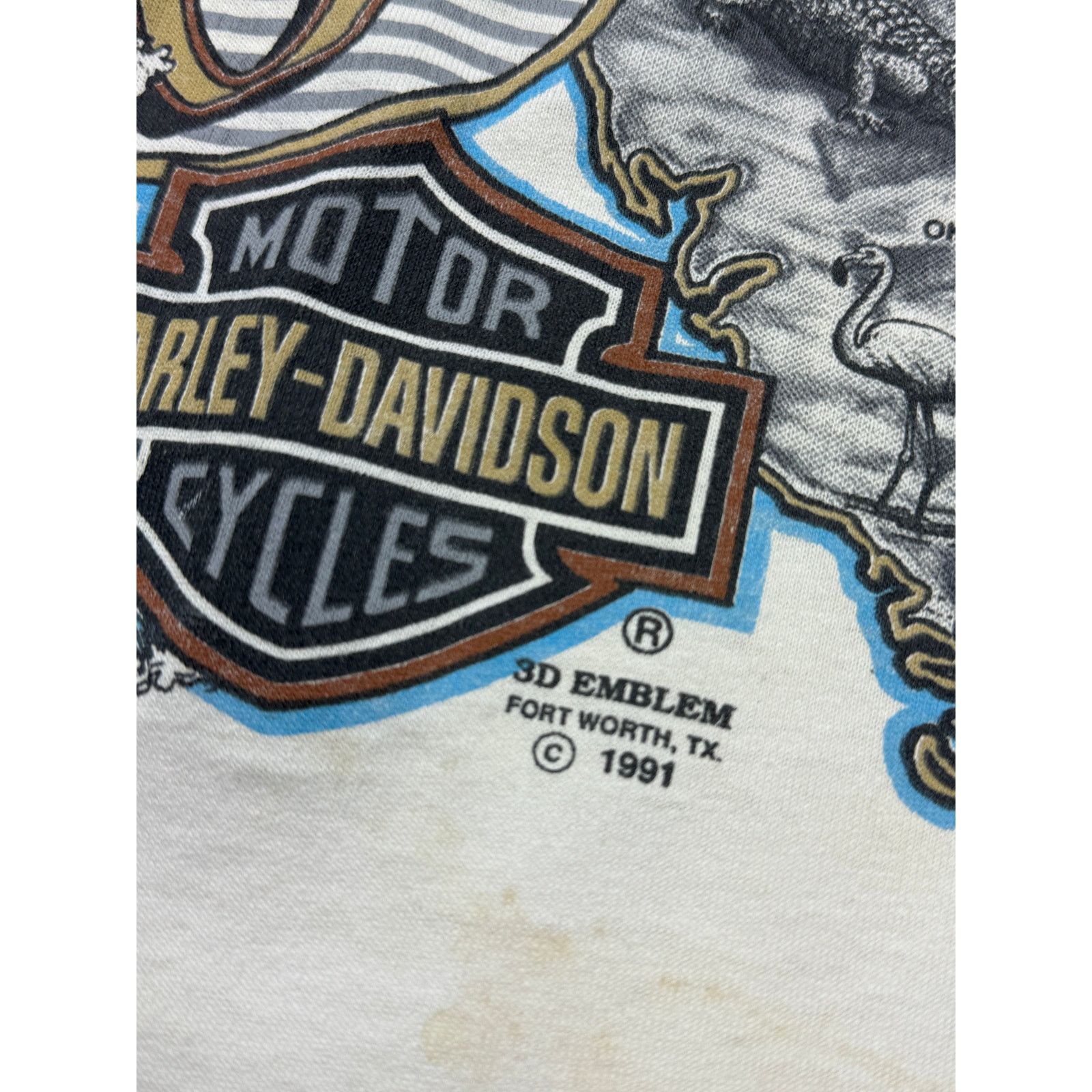 Vintage Vintage 1991 Harley Davidson 3D Emblem Dayton Beach L 90s Size US L / EU 52-54 / 3 - 5 Thumbnail