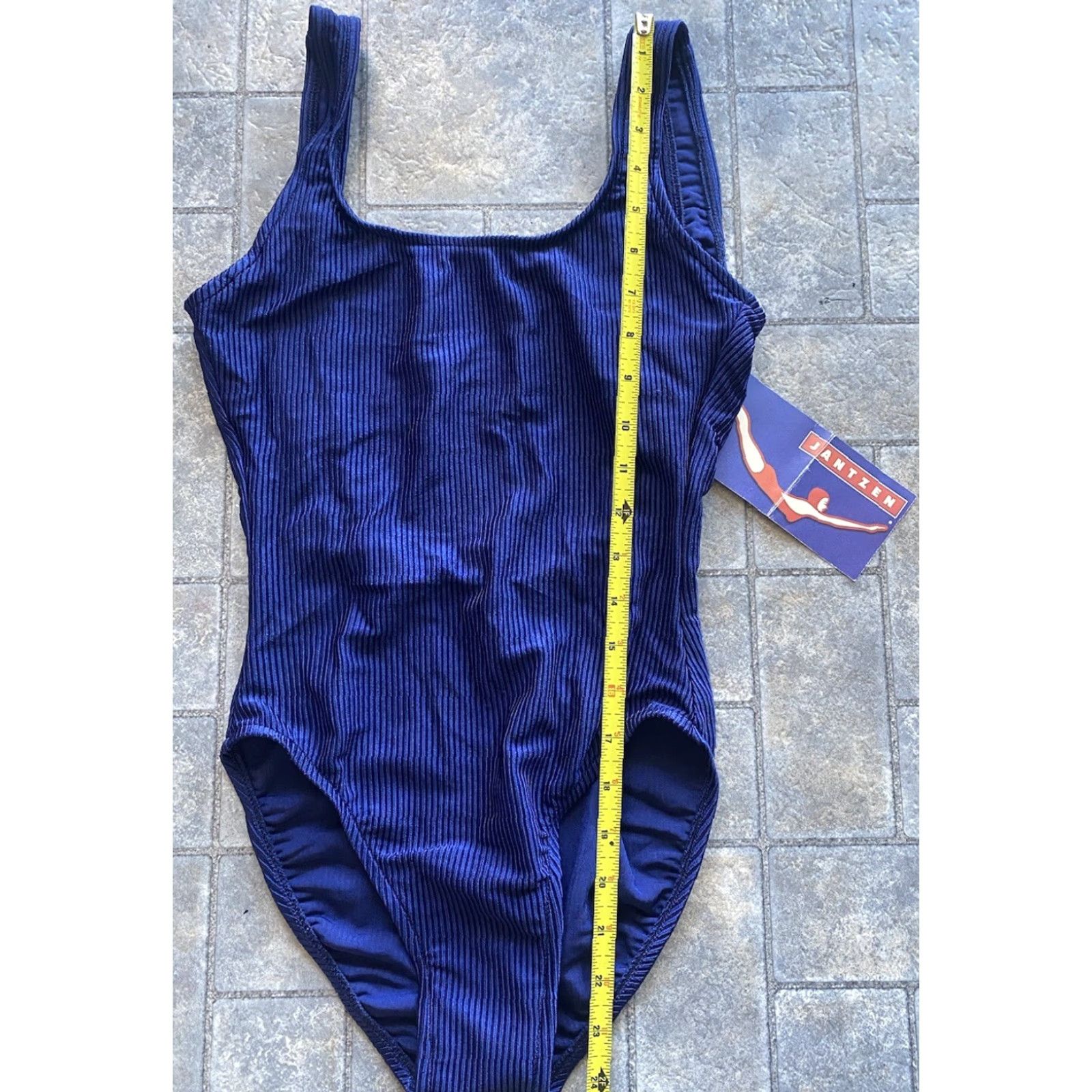 Jantzen NWT Jantzen Swimsuit Women One Piece Blue Size 12 Made In USA Size ONE SIZE - 3 Thumbnail
