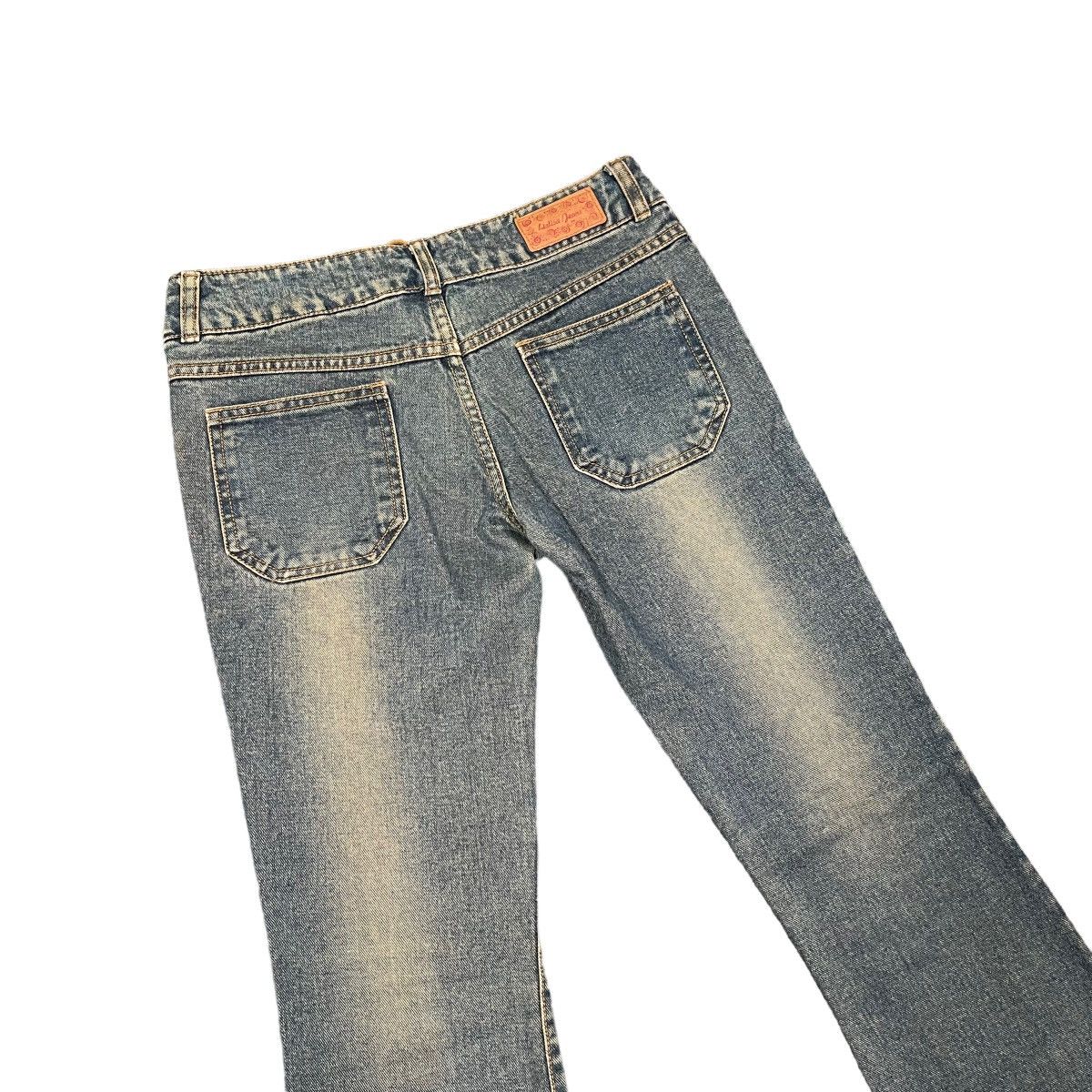 If Six Was Nine × Le Grande Bleu (L.G.B.) × Tornado Mart Flare Jeans Floral Embroidered Lace Washed Lolita Denim Size US 28 / EU 44 - 6 Thumbnail