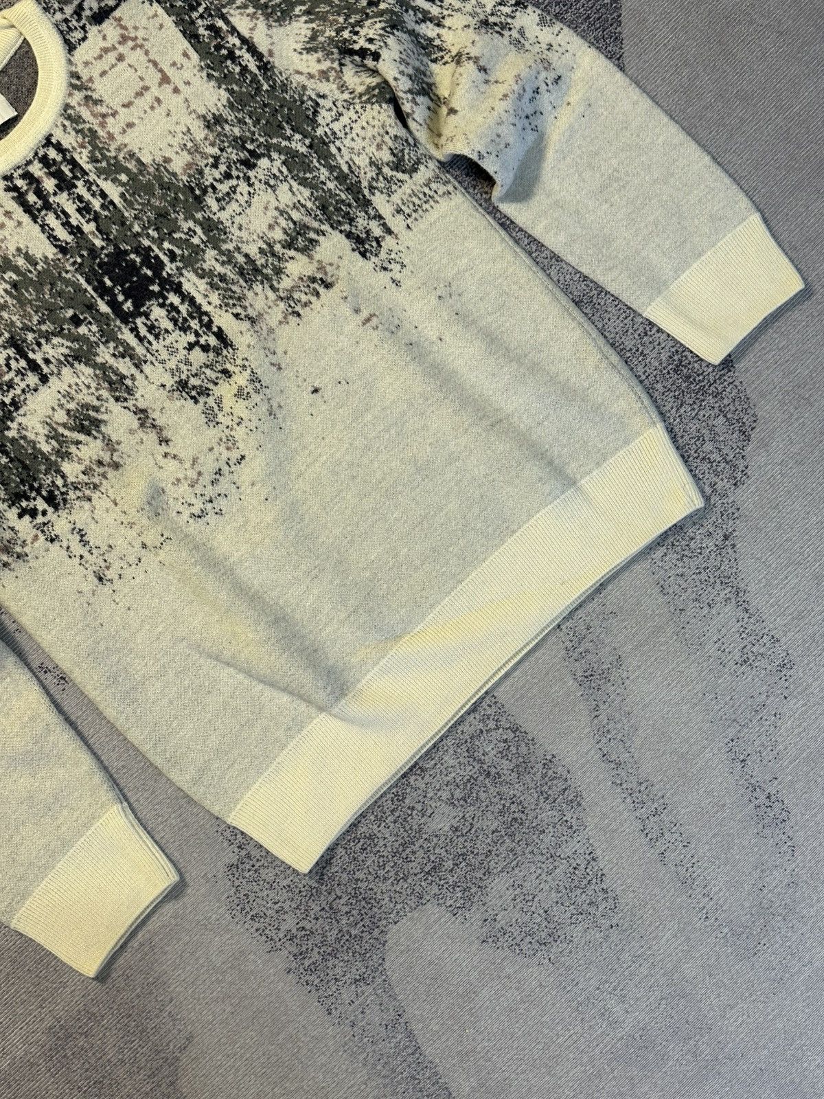 If Six Was Nine Vintage TI Knitwear Splattered Longsleeve T-Shirts Size US M / EU 48-50 / 2 - 2 Thumbnail