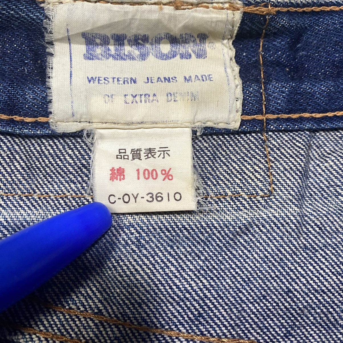 Japanese Brand × Jean × Vintage Vintage Bison Distressed Denim Pants Size US 31 - 18 Thumbnail
