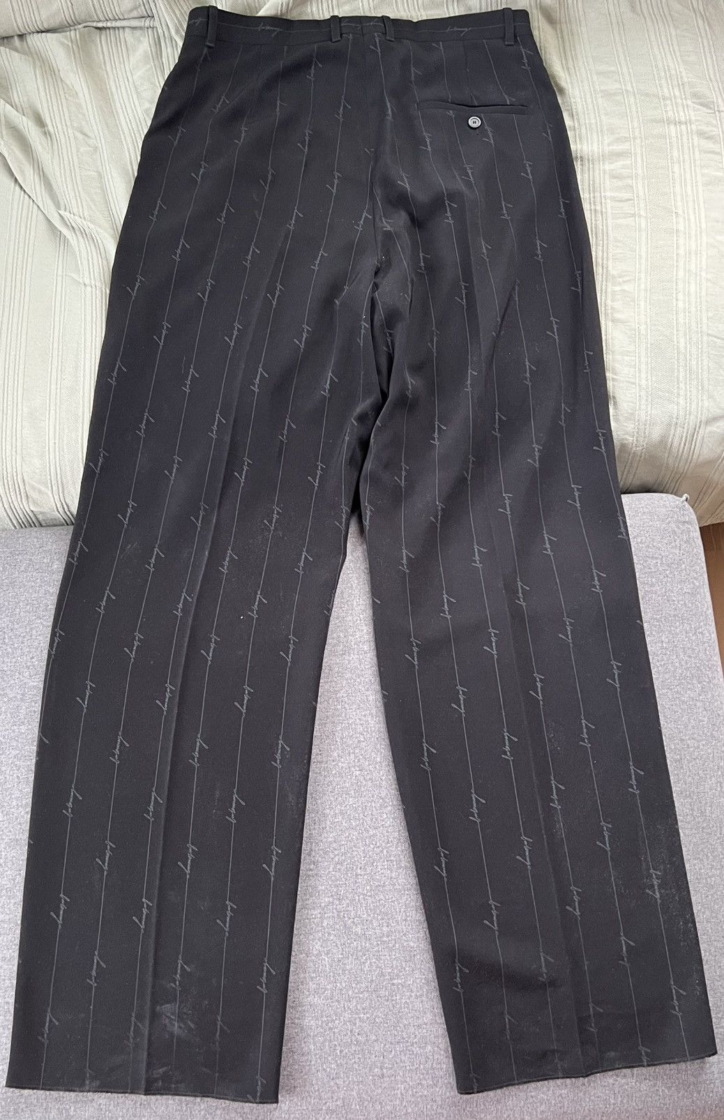 Balenciaga Balenciaga Logo-print pinstripe twill trousers Size 48R - 5 Thumbnail