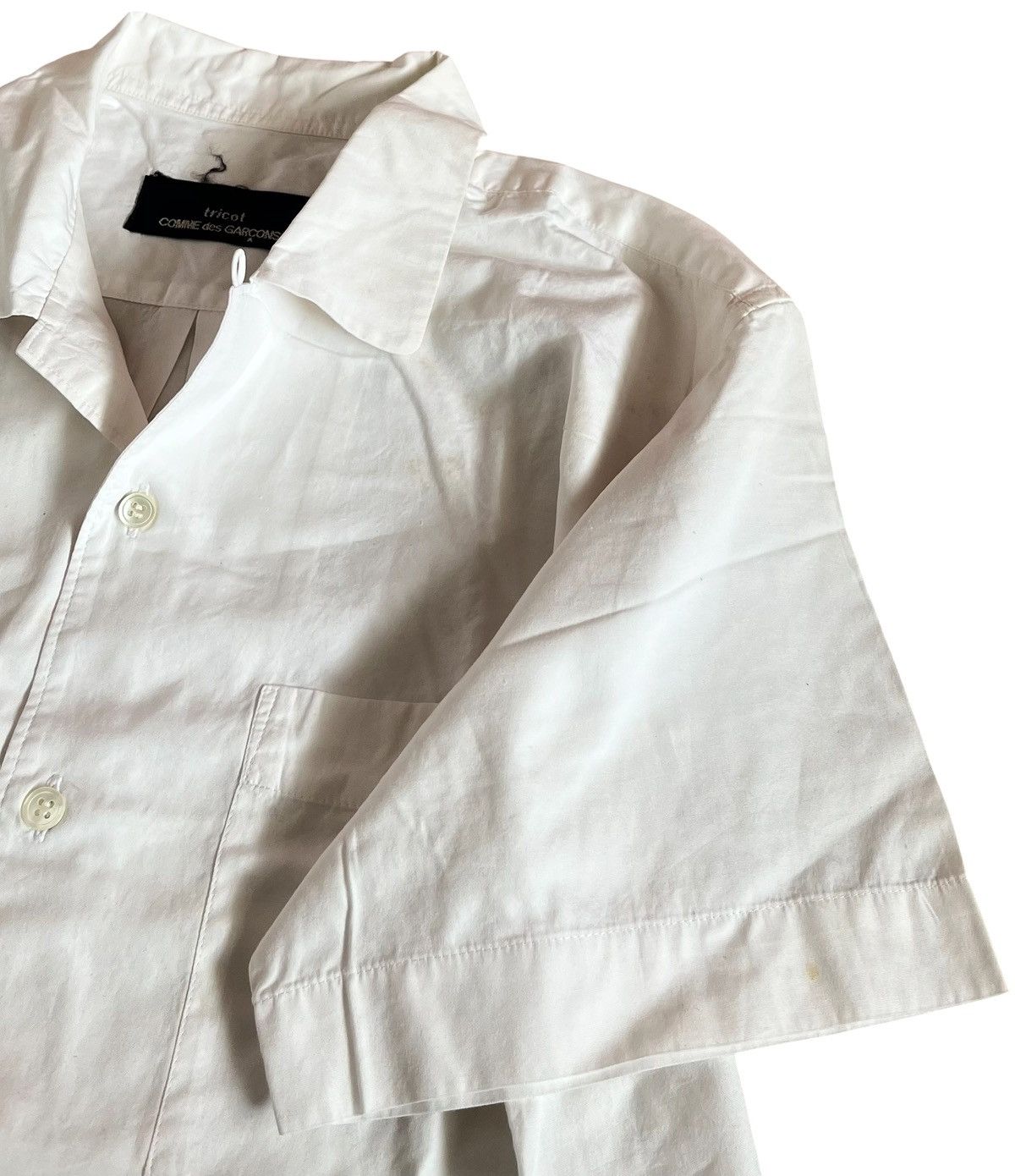 Comme des Garcons Vintage tricot cdg AD1989 cotton white camp shirt Size US S / EU 44-46 / 1 - 2 Thumbnail