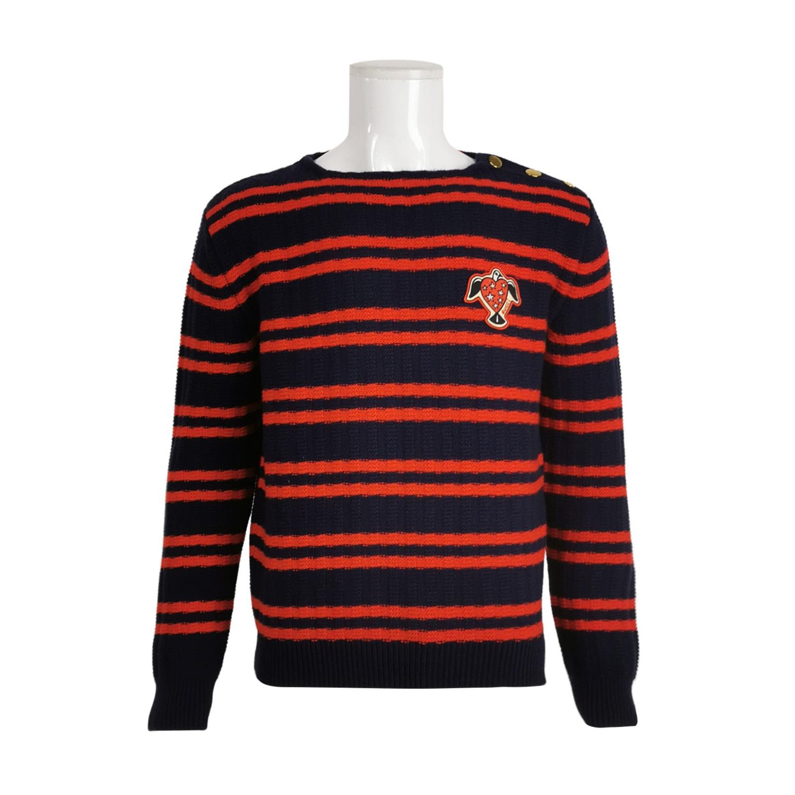 Gucci Gucci HA HA HA Striped Wool Sweater Size M Size US M / EU 48-50 / 2 - 1 Thumbnail
