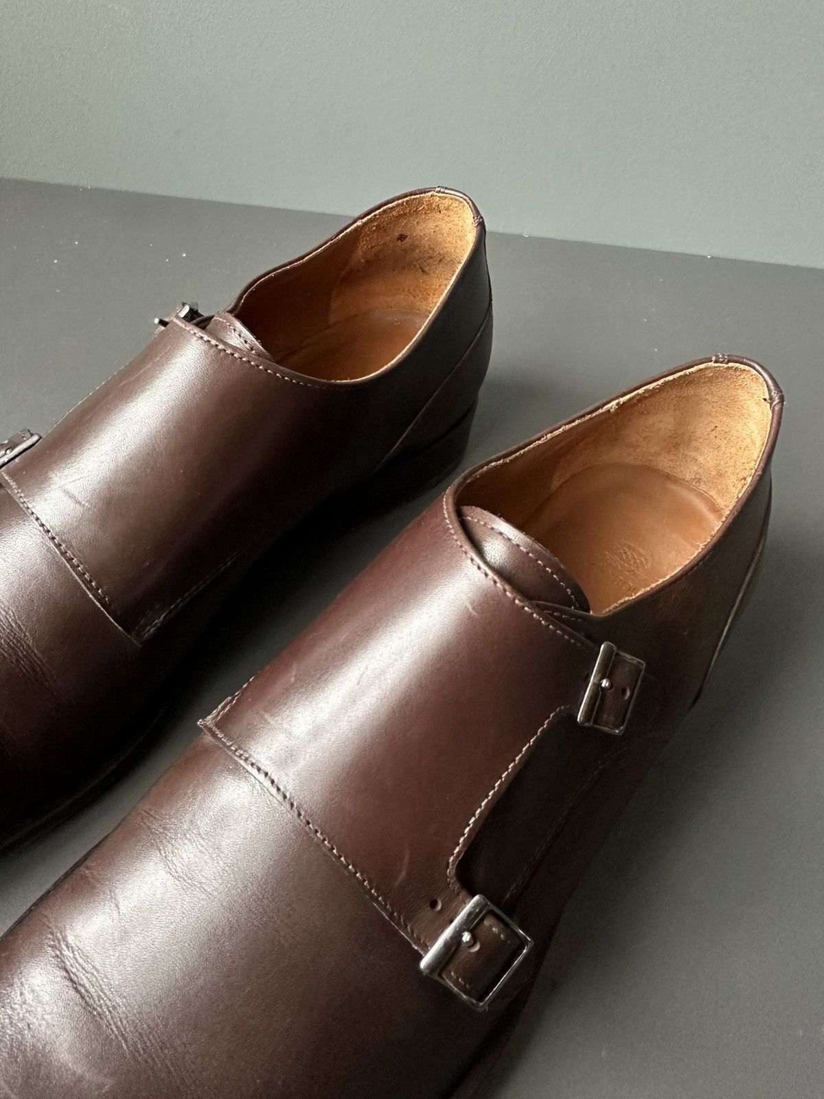 NAVYBOOT Navyboot Double Monk Shoes Leather Size 43 Size US 9.5 / EU 42-43 - 3 Thumbnail