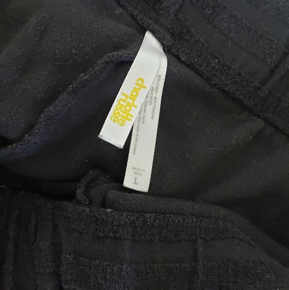 Designer Black Tonal Striped Terry CR Sweat Short Size 36" / US 14 / IT 50 - 4 Thumbnail