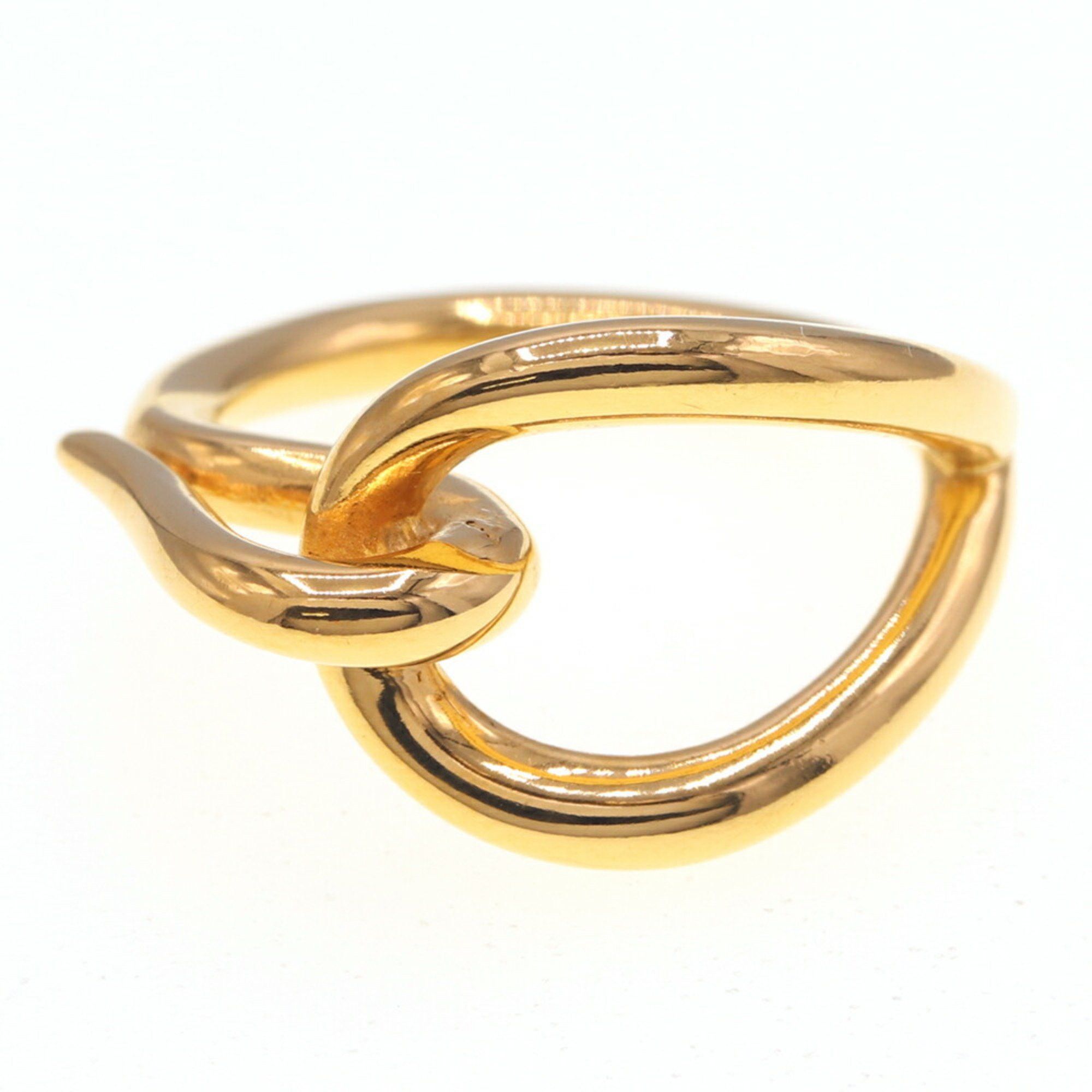 Hermes scarf ring jumbo gold metal shawl stole clasp for women HERMES