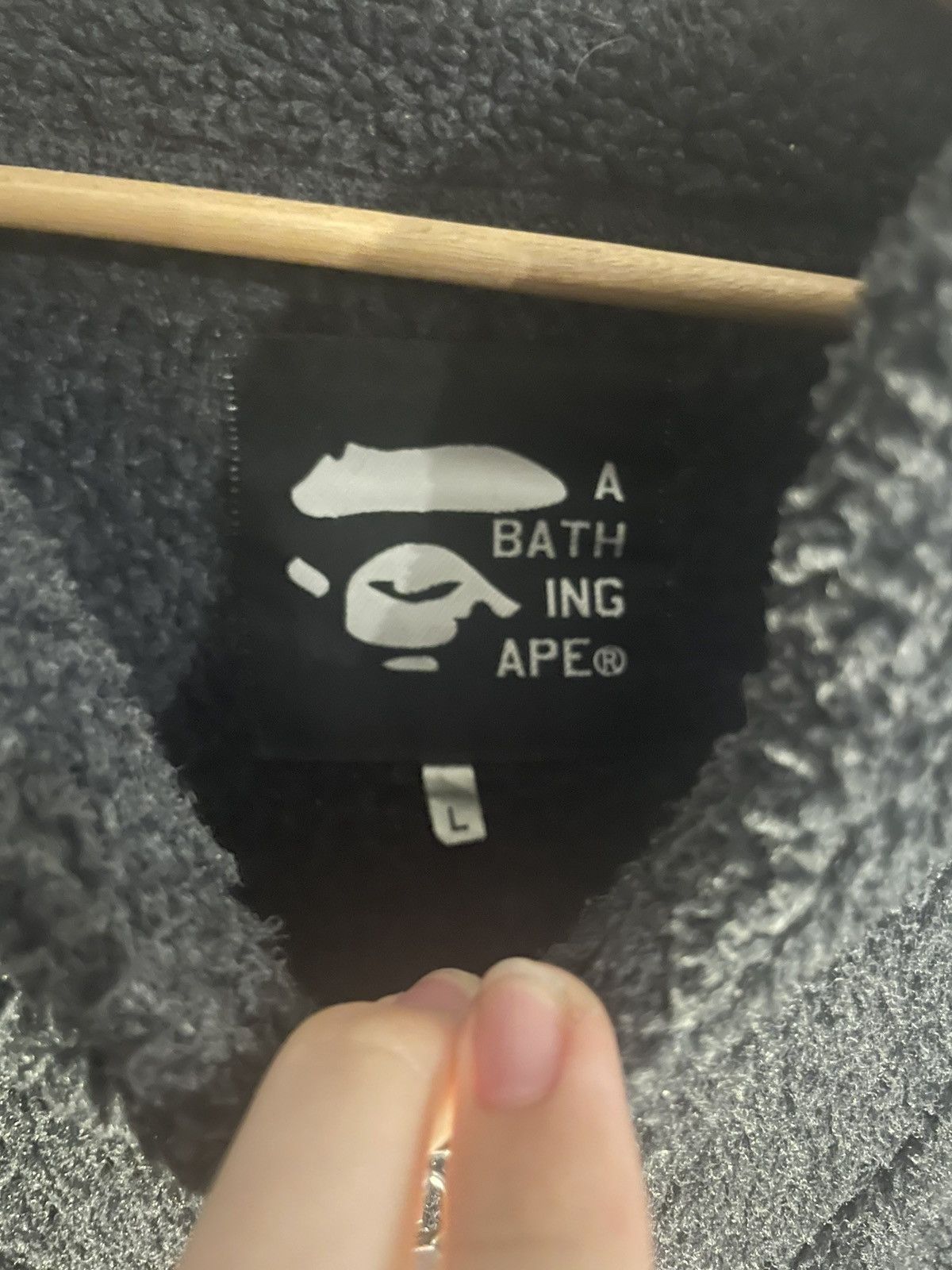 Bape × Vintage bape bapesta sherpa fleece grey Size US L / EU 52-54 / 3 - 5 Thumbnail