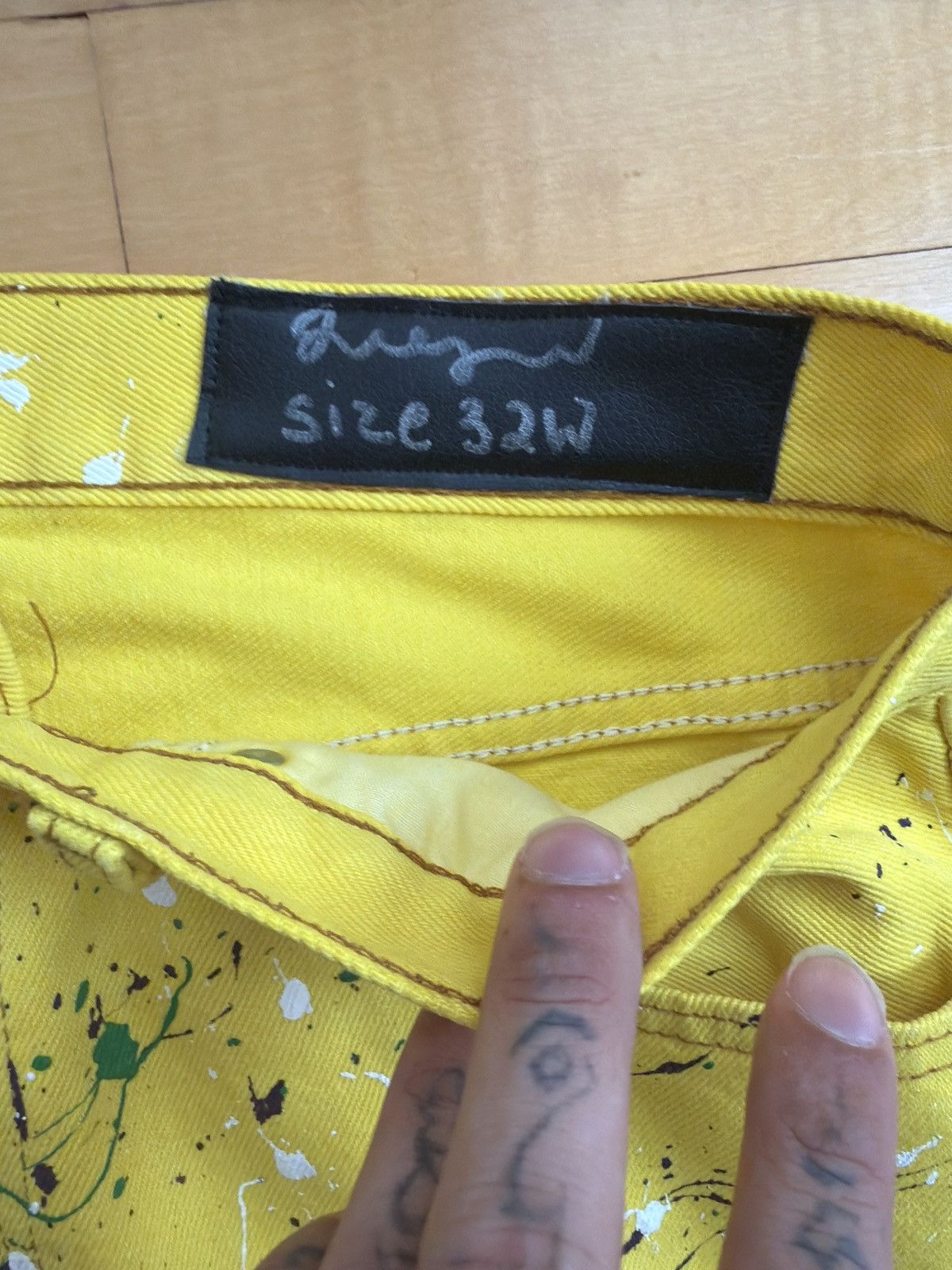 Other Meet The Guys Yellow Uzi Denim Size US 32 / EU 48 - 5 Thumbnail