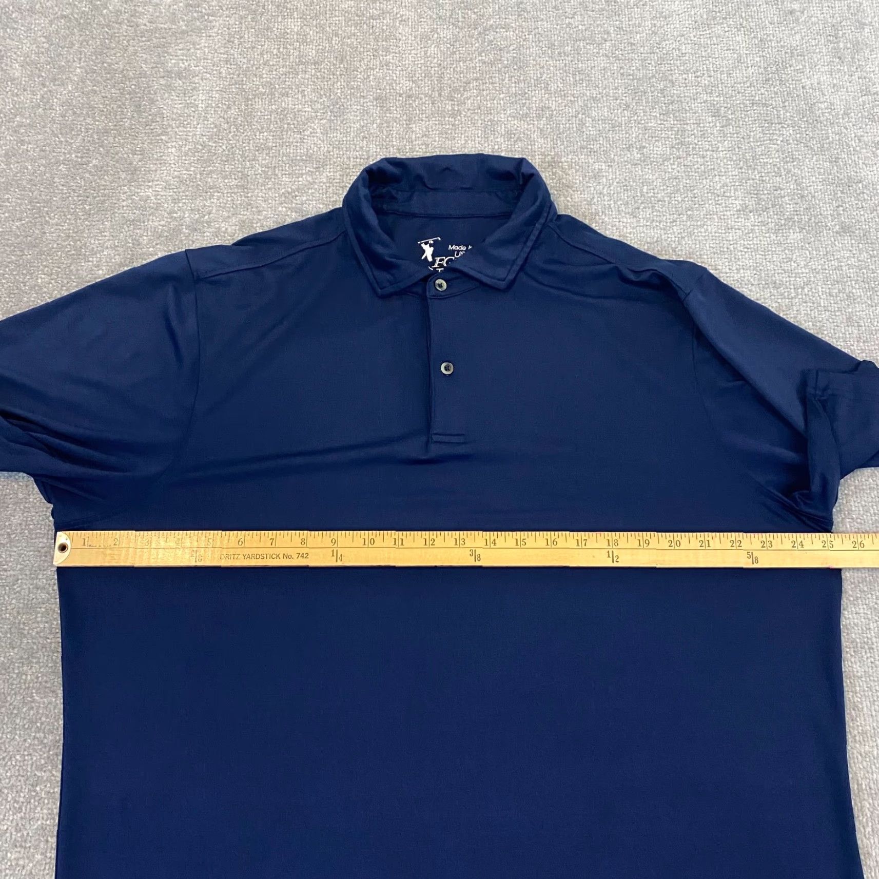 Vintage Wilmington Country Club Polo Mens Large Blue FG Tech Performance Golf Shirt S/S Size US L / EU 52-54 / 3 - 6 Thumbnail