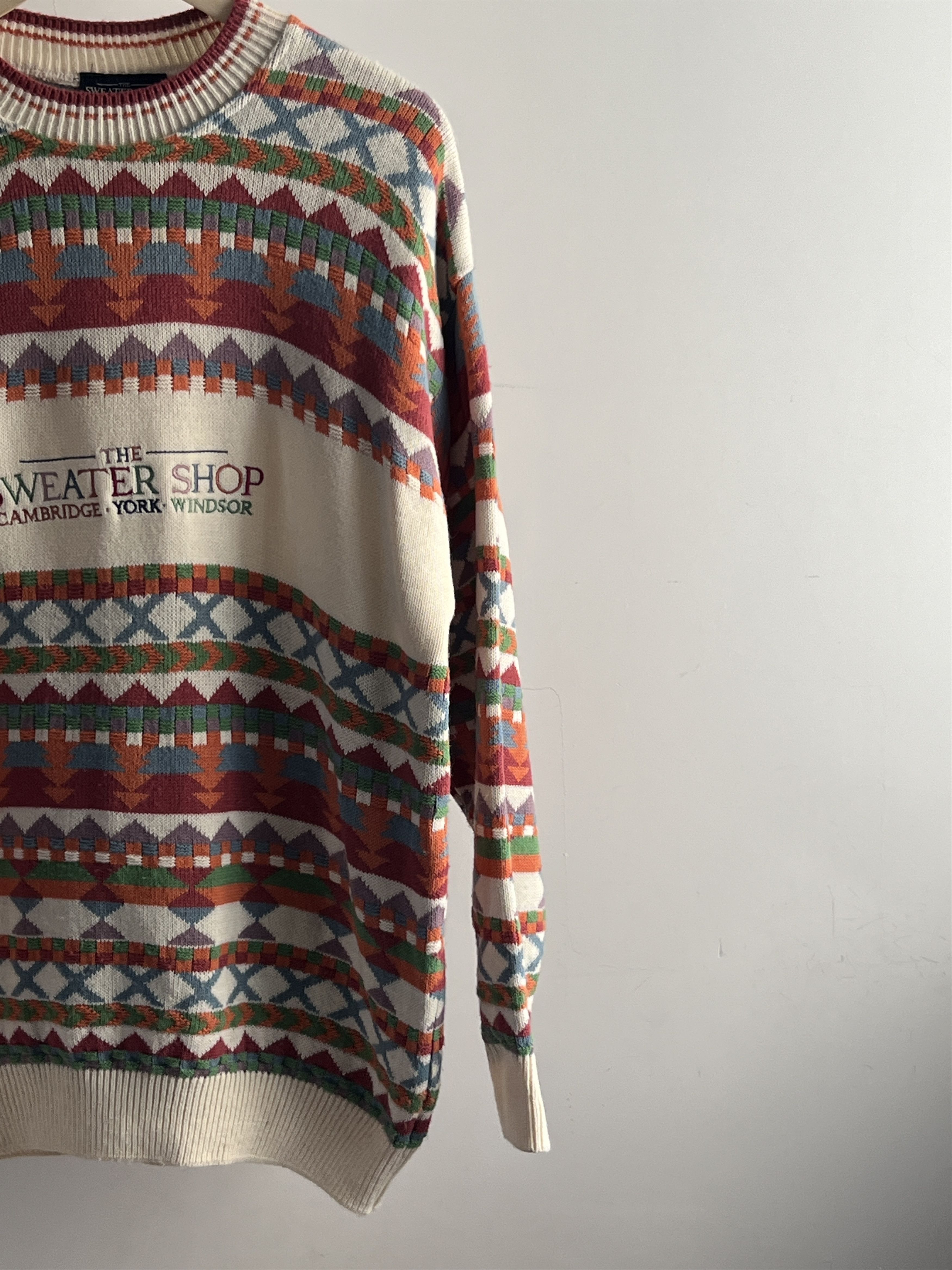 Coogi × Vintage Vintage The Sweater Shop Jumper Striped Pattern Coloured Size US XL / EU 56 / 4 - 2 Thumbnail
