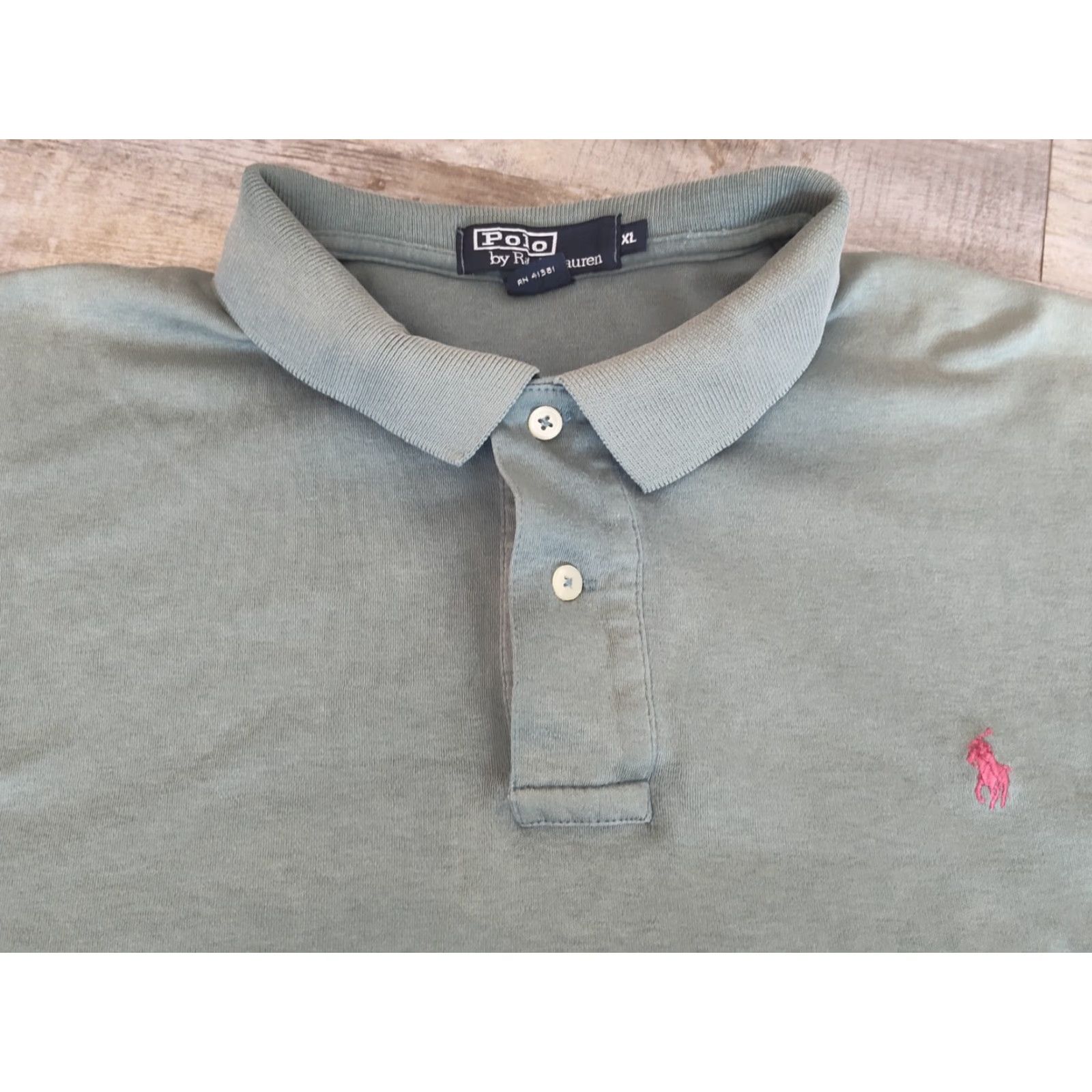 Polo Ralph Lauren Vintage Polo Ralph Lauren Men's Green Short Sleeve Polo Shirt XL Made in USA 90s Classic Casual Golf Size US XL / EU 56 / 4 - 5 Thumbnail