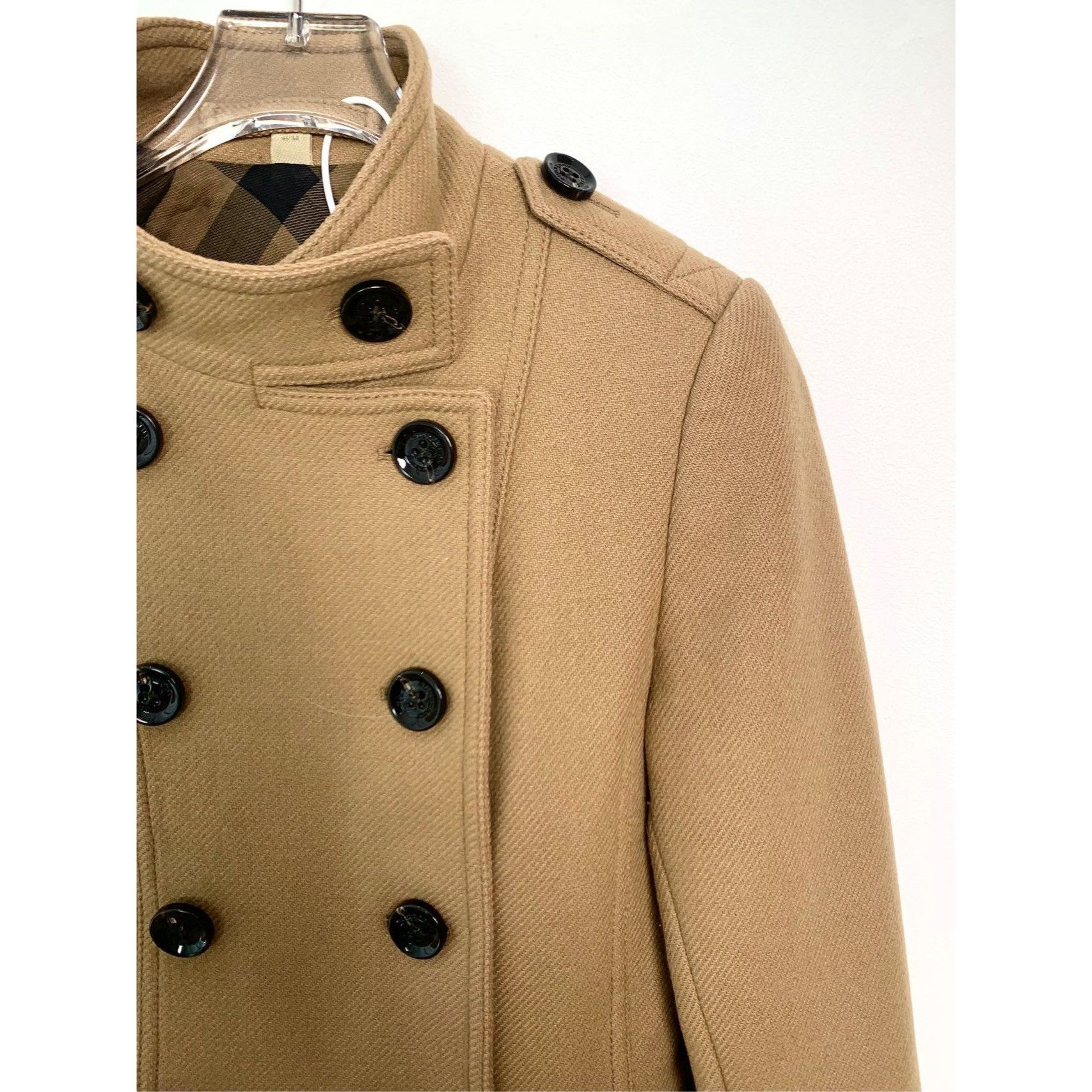 Burberry Burberry Brit Womens Double-Breasted Wool Blend Stand-Up Col Size XS / US 0-2 / IT 36-38 - 2 Thumbnail