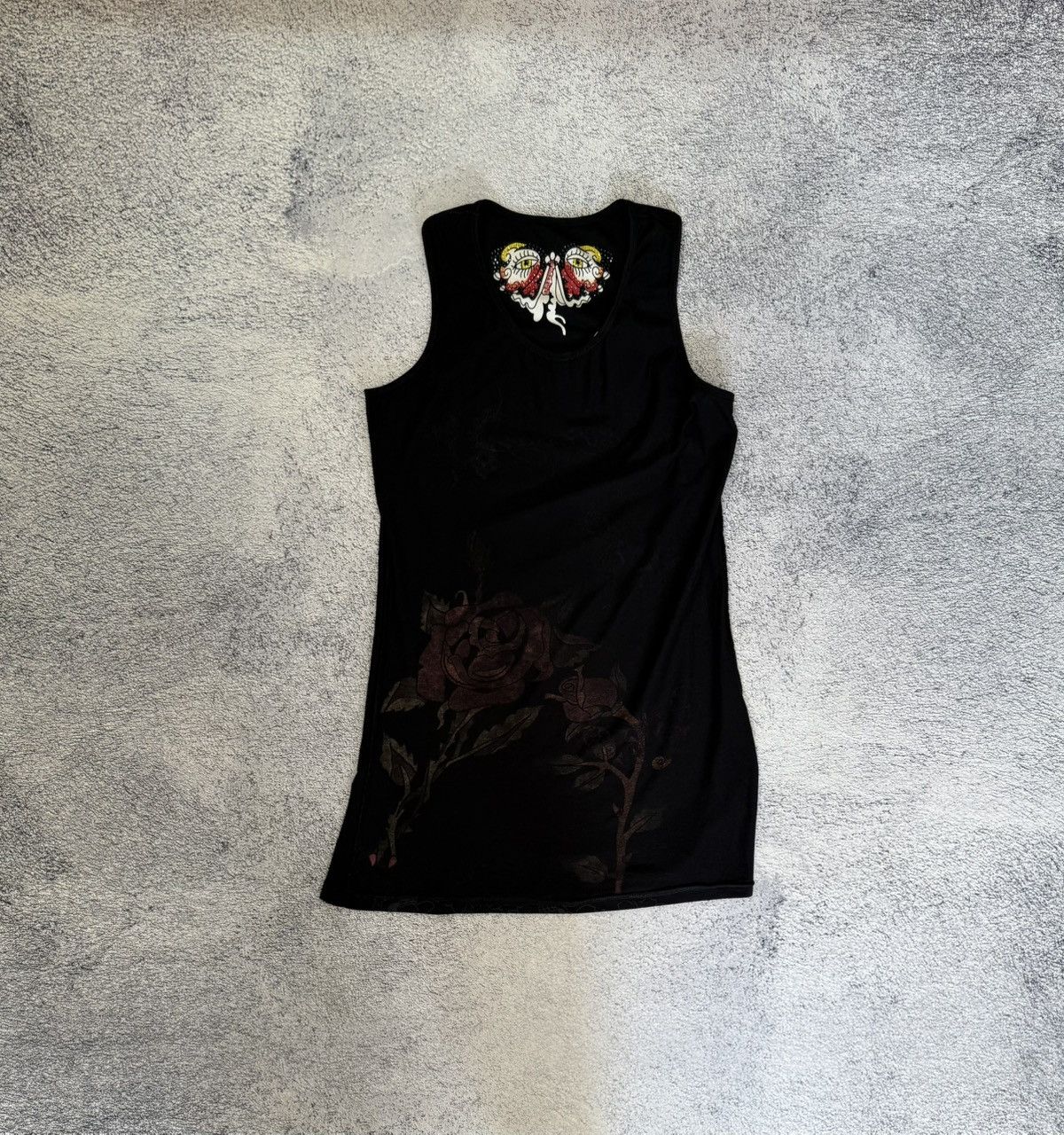 Ed Hardy Ed Hardy Dress Tattoo Roses Butterflies Skull Y2K Stretch Size S / US 4 / IT 40 - 16 Thumbnail