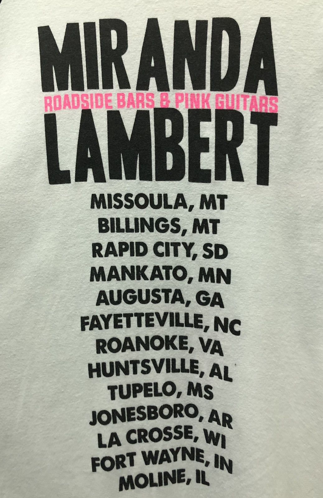 Band Tees Miranda Lambert Roadside Bars&PinkGuitars Shirt Size US L / EU 52-54 / 3 - 4 Thumbnail