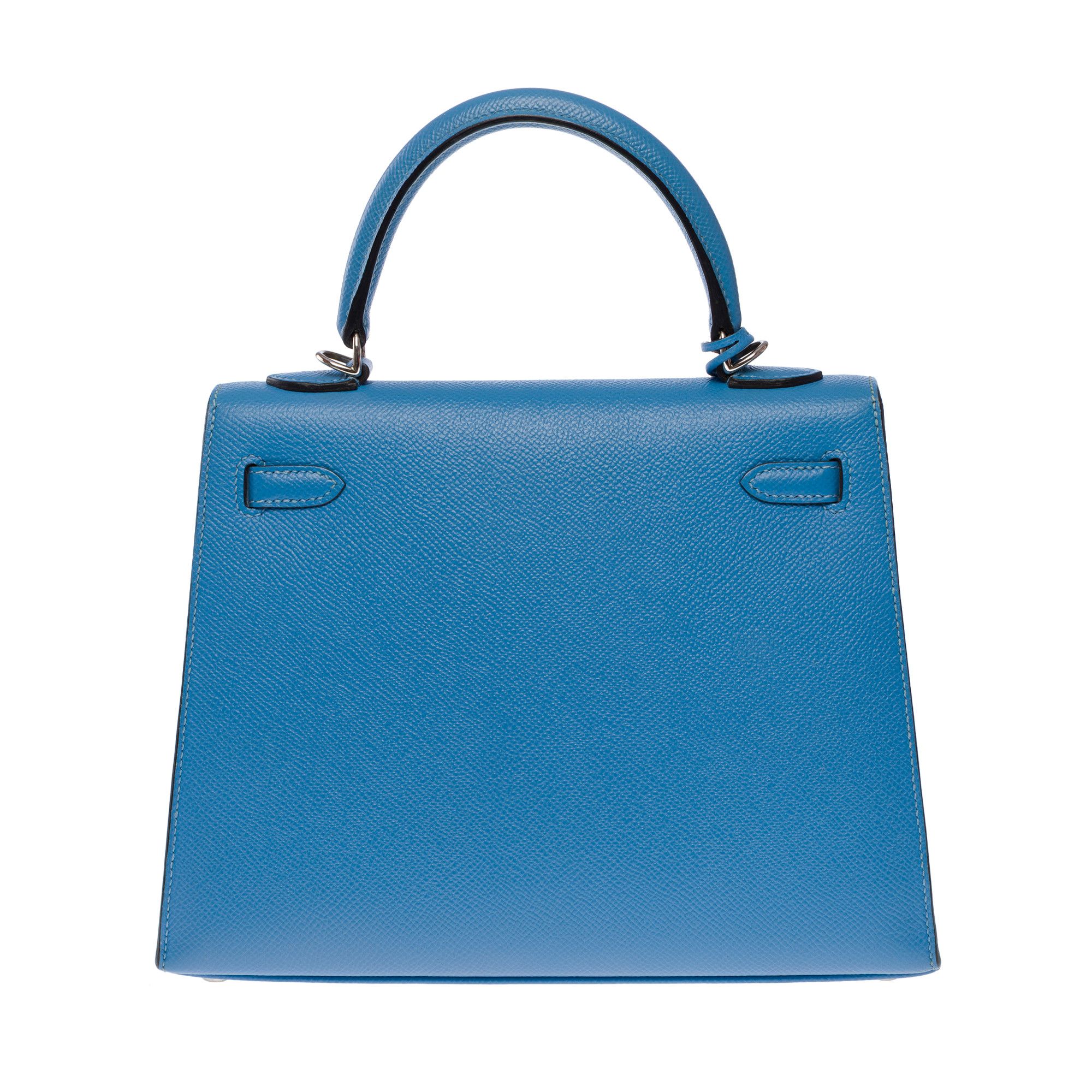 Hermes HERMES Kelly 25 in Blue Leather Size ONE SIZE - 4 Thumbnail