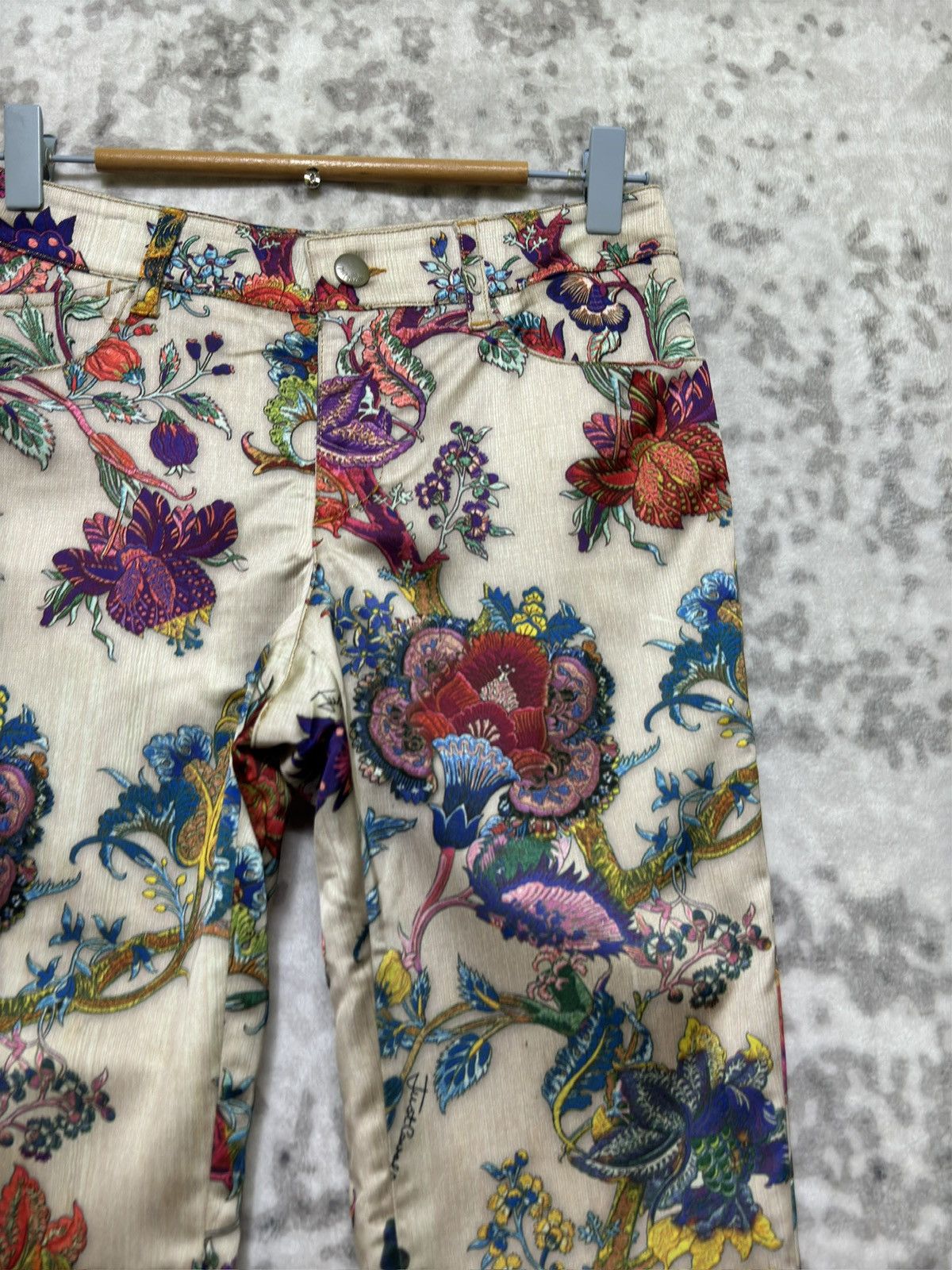 Just Cavalli Just Cavalli 2000s Abstract Floral Print Archive Pants Size US 26 / EU 42 - 5 Thumbnail