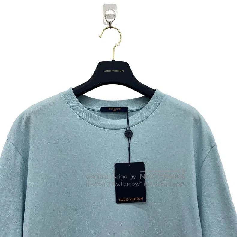 Louis Vuitton Louis Vuitton Blue Logo Gradient Round Neck Short Sleeve Size US XL / EU 56 / 4 - 3 Thumbnail