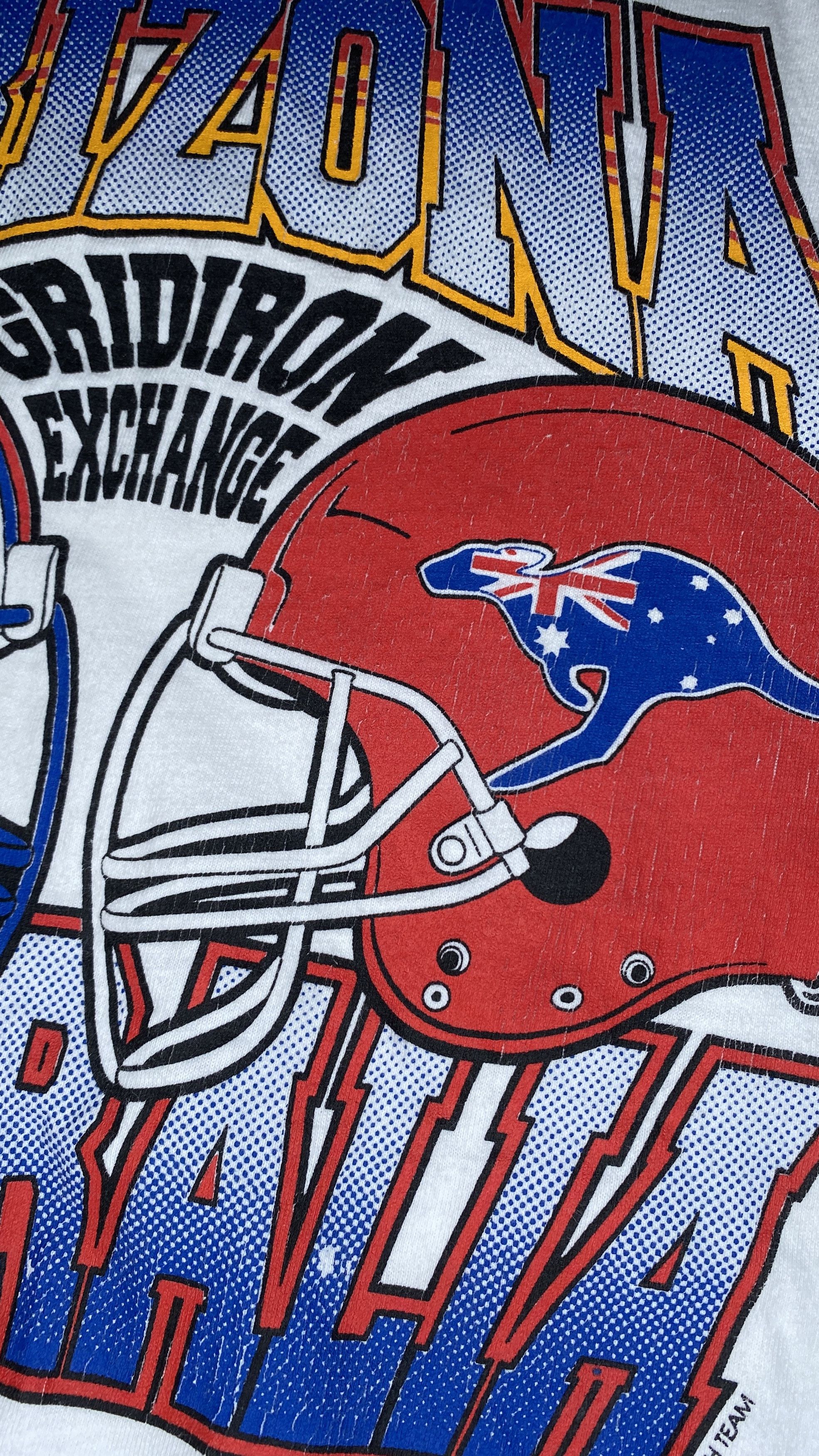 Vintage Vintage 90s Gridiron Exchange Arizona vs Australia Tee Size US L / EU 52-54 / 3 - 2 Thumbnail