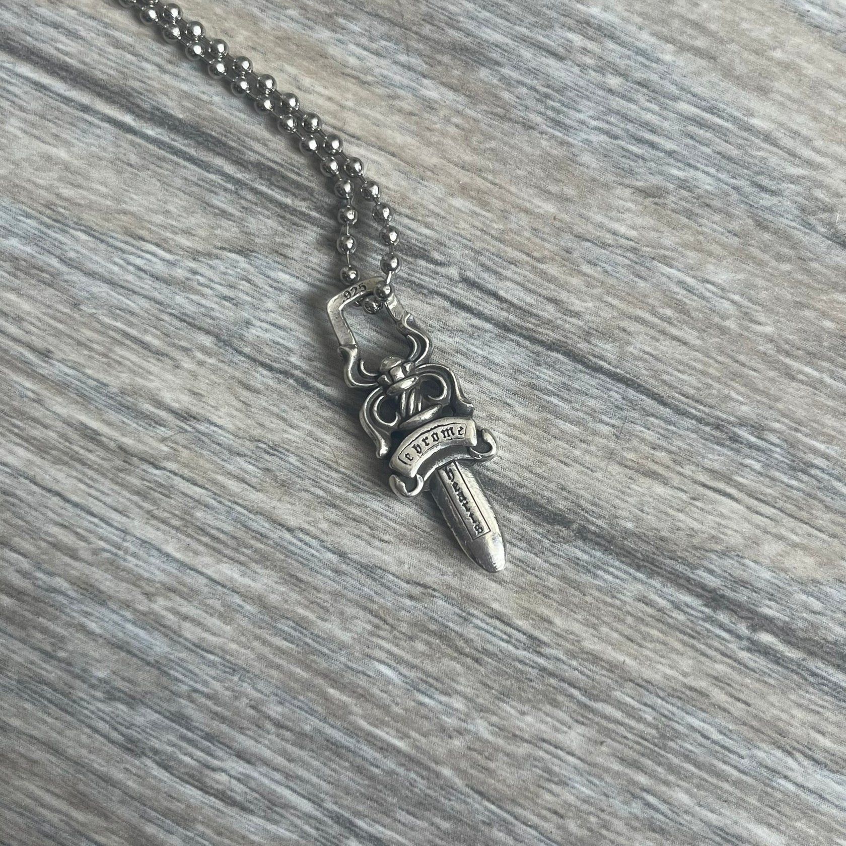 Chrome Hearts Chrome Hearts #10 Large Dagger Zipper Pendant Silver