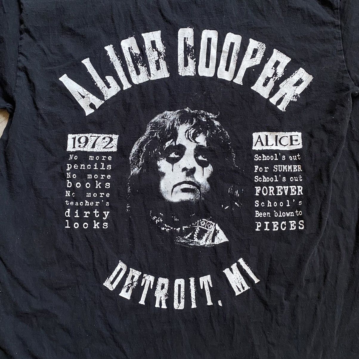 Band Tees VINTAGE ALICE COOPER BAND DETROIT 1972 T SHIRT Size US M / EU 48-50 / 2 - 2 Thumbnail