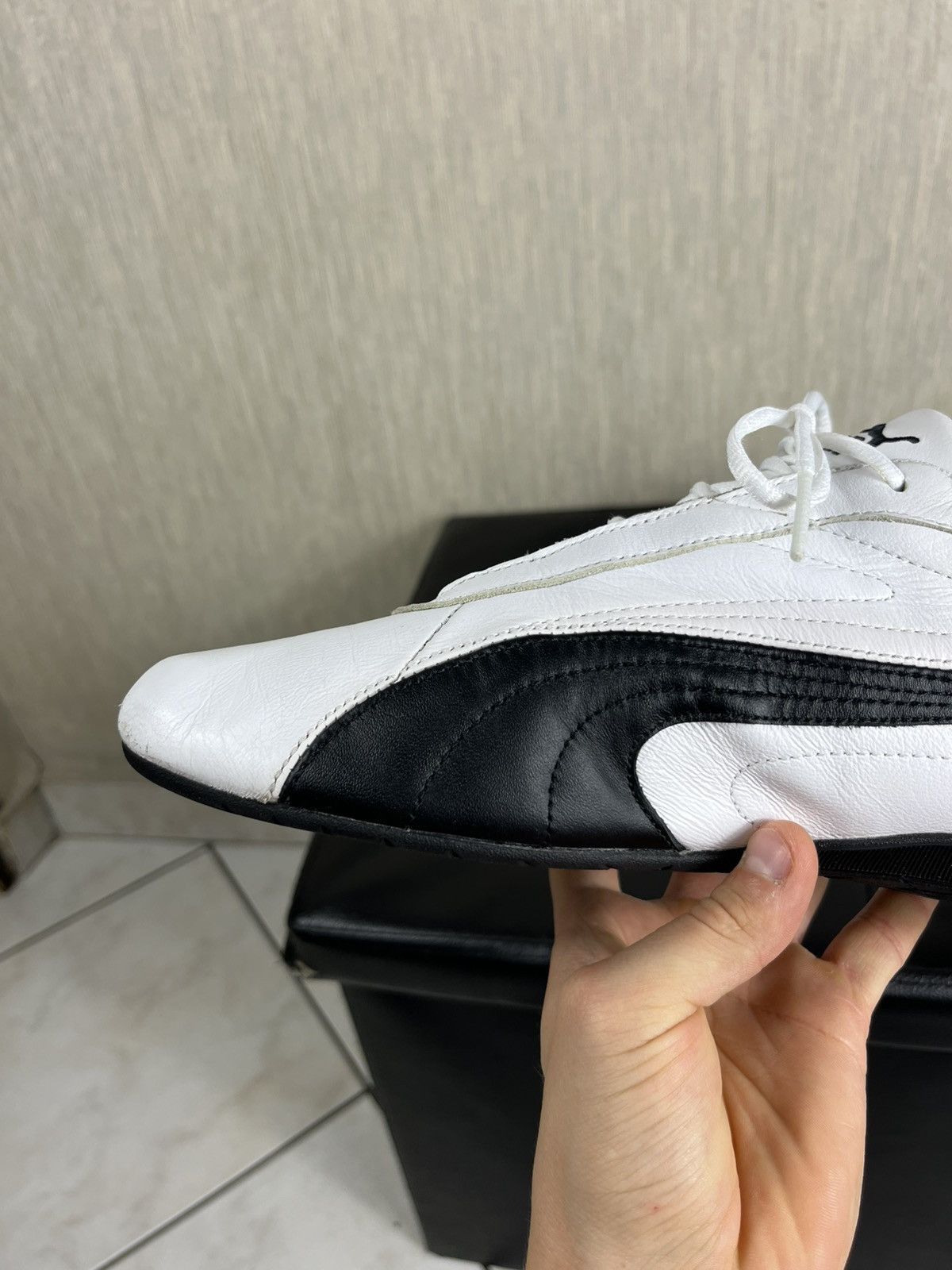 Puma × Vintage Vintage Puma leather y2k speed cat shoes low sneakers racing Size US 9.5 / EU 42-43 - 12 Thumbnail