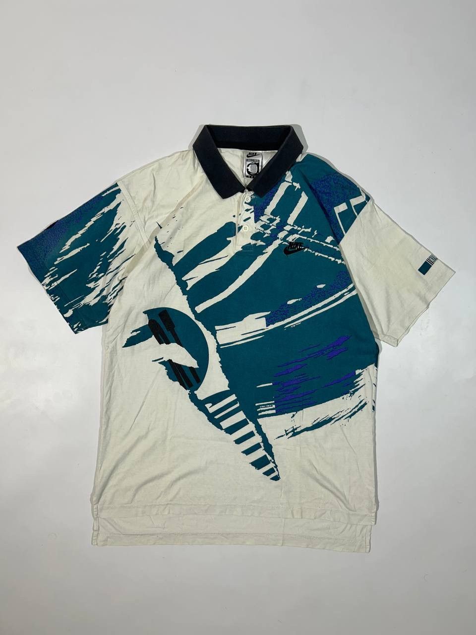 Nike × Vintage Vintage Nike Challenge Court Agassi Retro 90's Tennis Polo Size US M / EU 48-50 / 2 - 1 Thumbnail