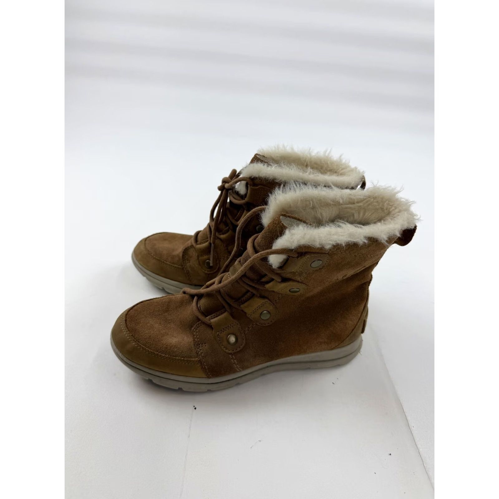 SOREL Sorel Boots Womens Size 8 Brown Suede Waterproof Ankle Fur Lined NL3392-224 Size US 8 / IT 38 - 3 Thumbnail