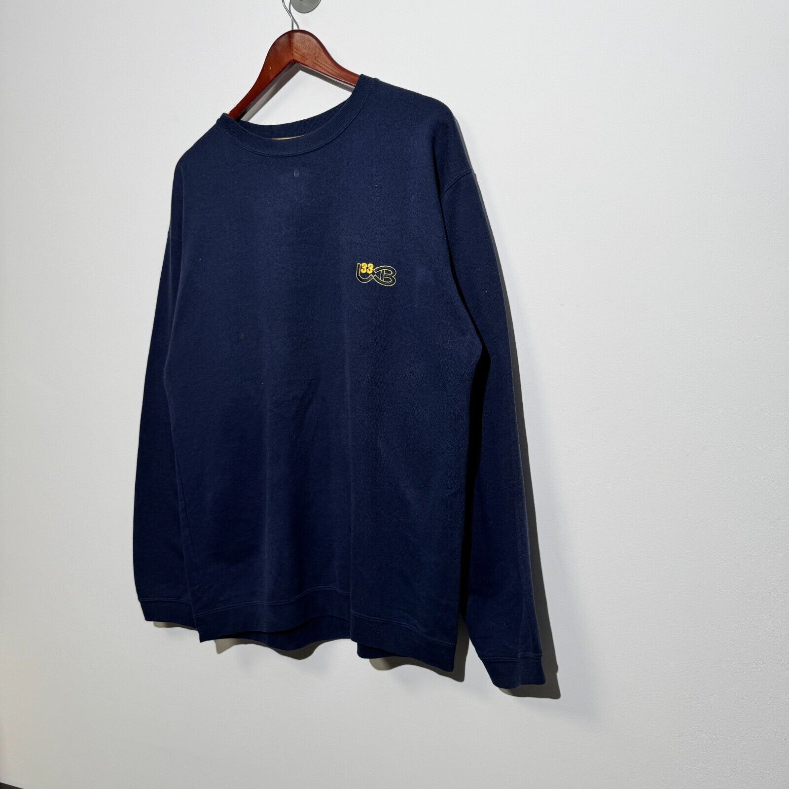 Vintage Vintage Unisex Navy Blue Cotton Crewneck Size L Regular Fit Size US L / EU 52-54 / 3 - 3 Thumbnail