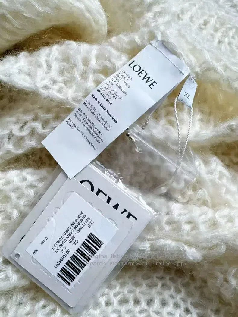 Loewe Loewe Classic Off-White Lace-up Logo Pattern Long Sleeve K Size XS / US 0-2 / IT 36-38 - 6 Thumbnail