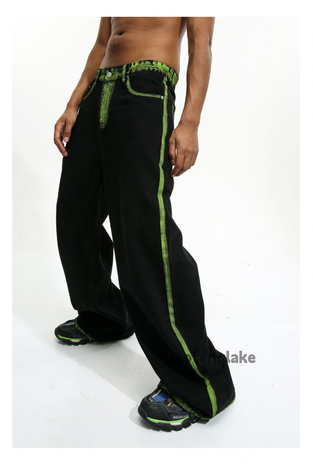 Designer × Japanese Brand × Vintage urban utility skate hiphop loose baggy flared pants Size US 32 / EU 48 - 1 Thumbnail