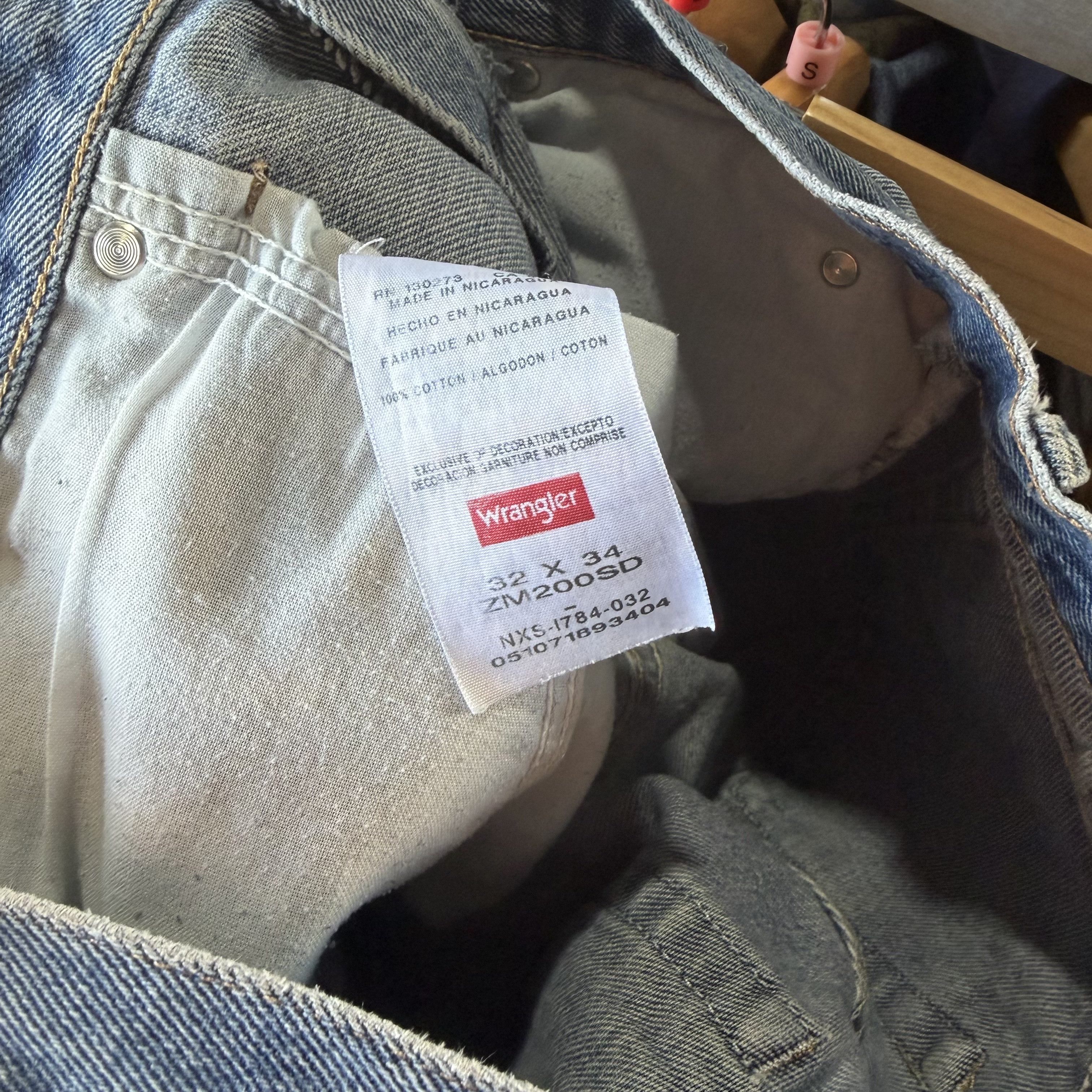 Wrangler Vtg Wrangler Jeans Mens Light Wash Straight Denim Y2K Size US 32 / EU 48 - 5 Thumbnail