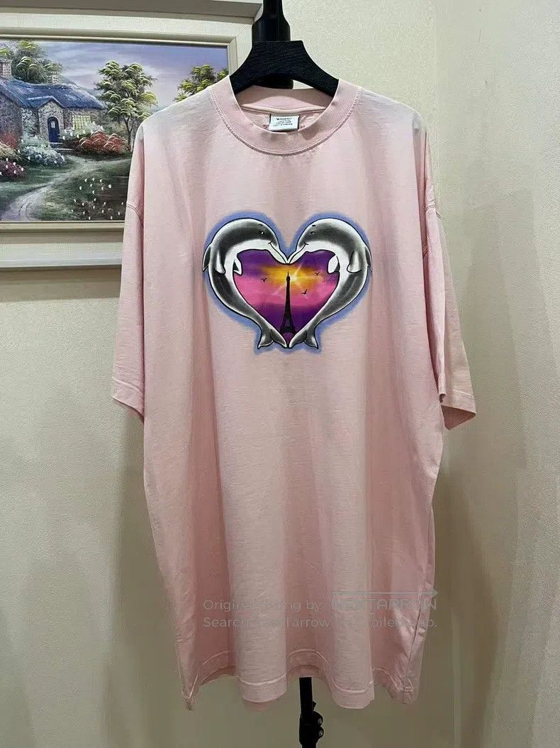 Vetements VETEMENTS Dolphin Tower Love T-Shirt Size US XS / EU 42 / 0 - 1 Thumbnail