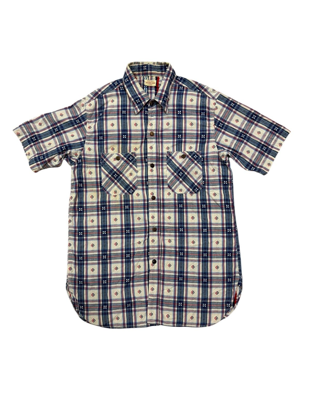 Sugar Cane Vintage Sugar Cane Twill Check Wood Button Up Work Shirt Size US M / EU 48-50 / 2 - 1 Thumbnail
