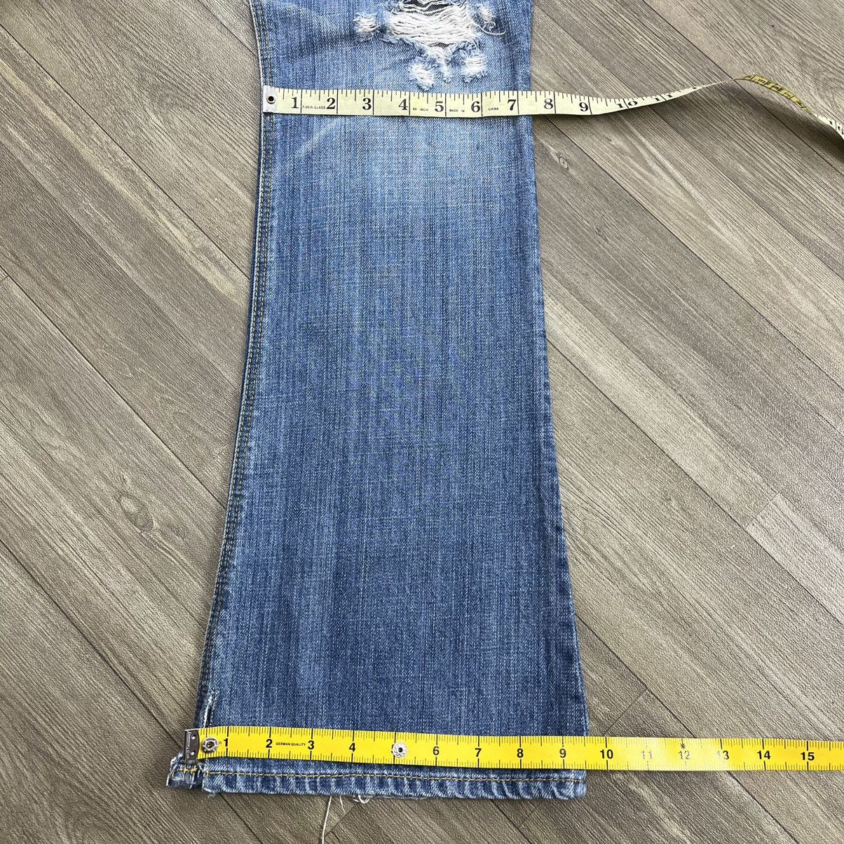 Le Grande Bleu (L.G.B.) Crazy🔥 Hollister Distressed Bootcut Flared Jeans Lgb Style Size US 30 / EU 46 - 23 Thumbnail