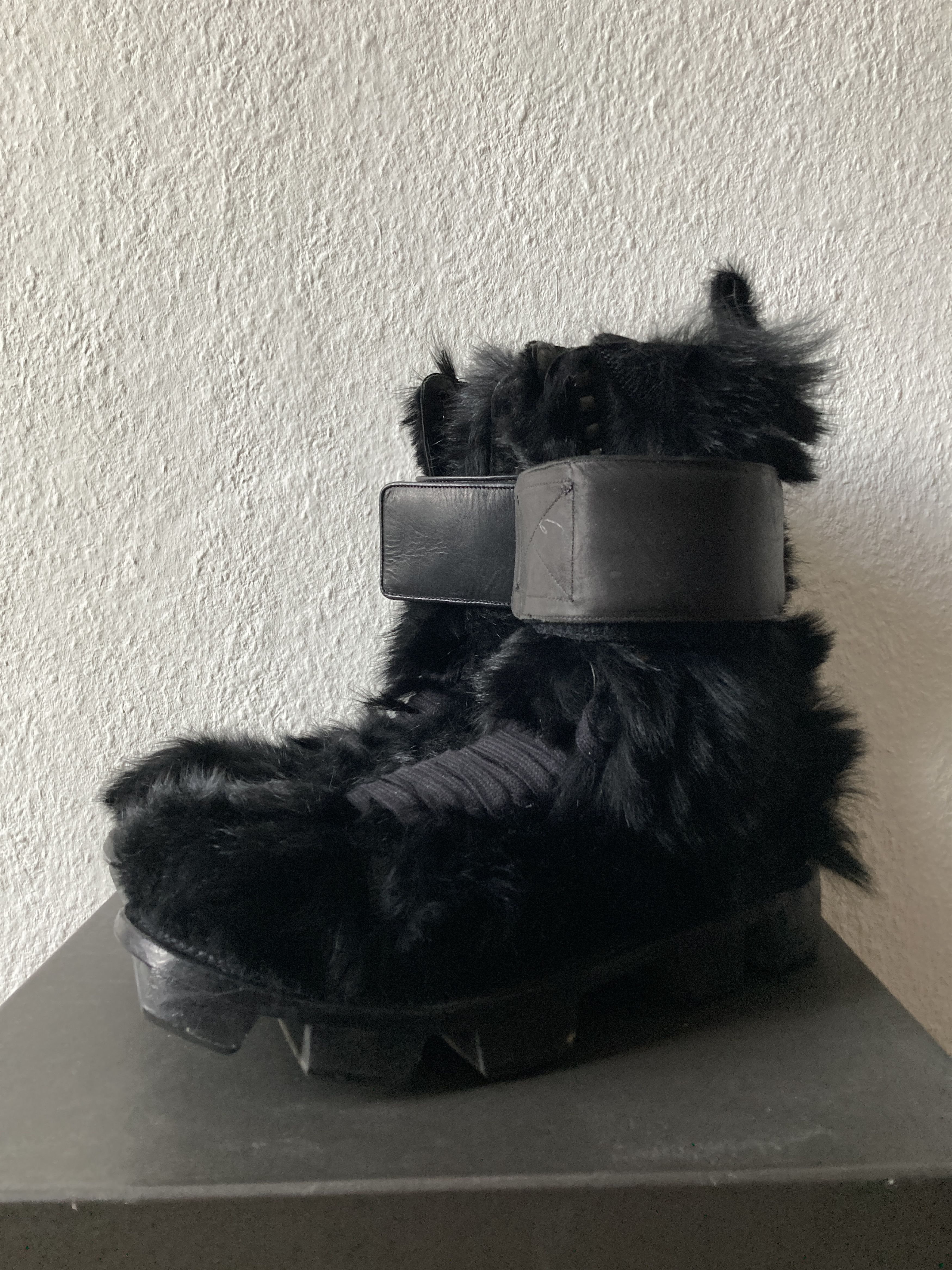 Rick Owens F/W 13 "PLINTH" Runway Fur Hiker Megatooth Boots Rick Owens Size US 11.5 / EU 44-45 - 8 Thumbnail