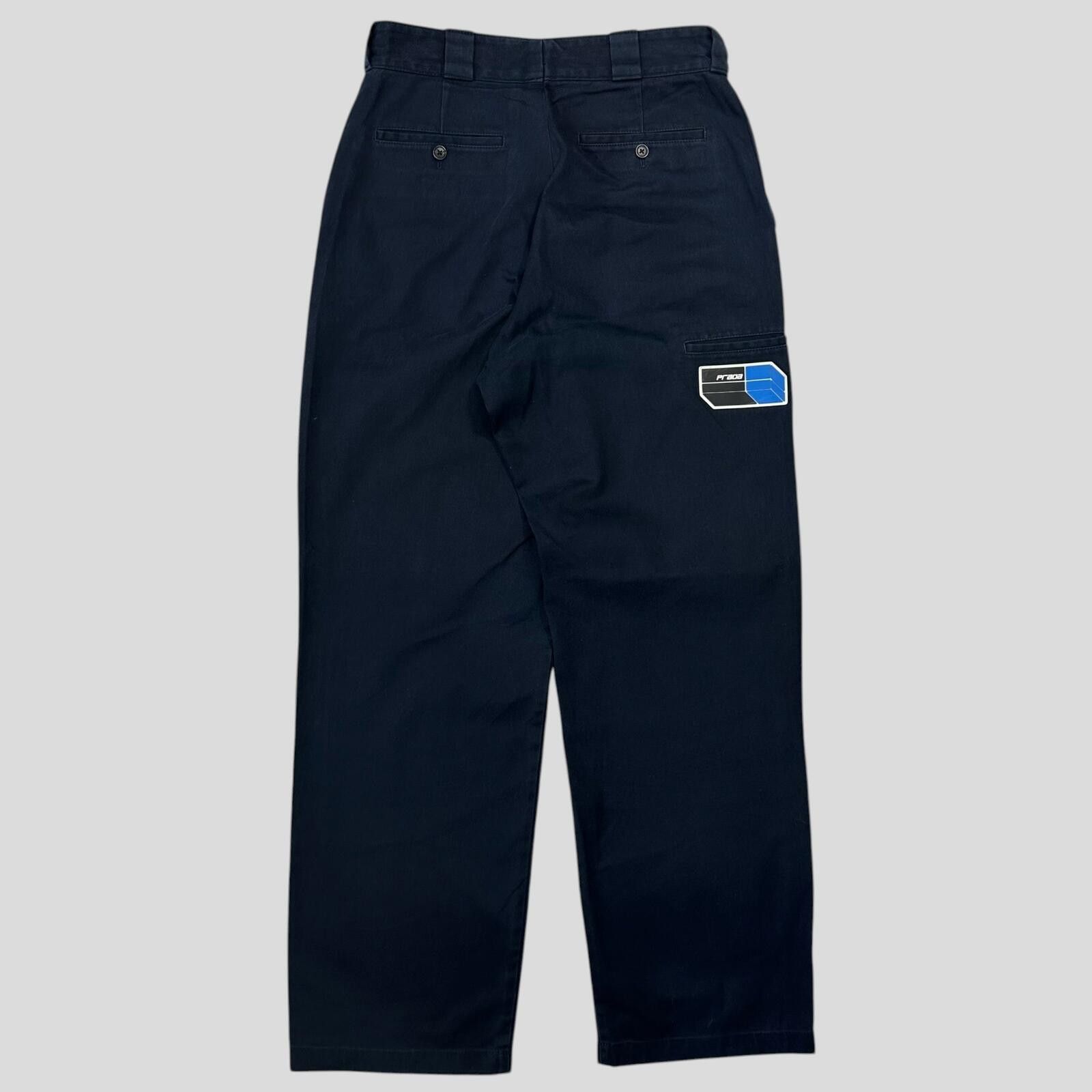 Prada Prada 2018 Rubber Logo Baggy Drill Cotton Trousers - IT48 Size US 31 - 1 Thumbnail