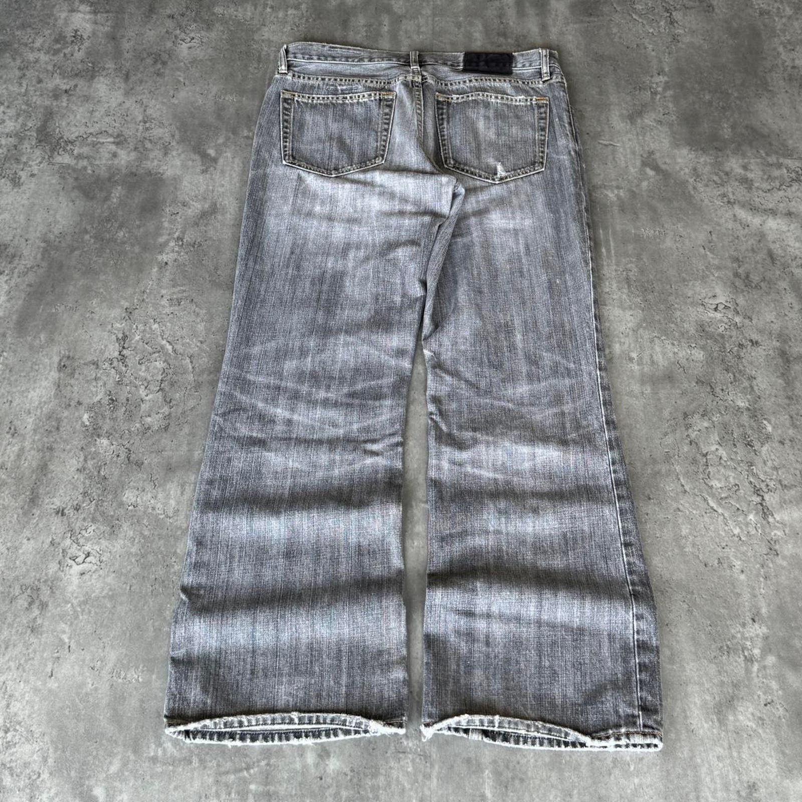 Pre-owned Gap X Vintage Y2k Baggy Bootcut Skater Grunge Opium Denim Jeans In Grey