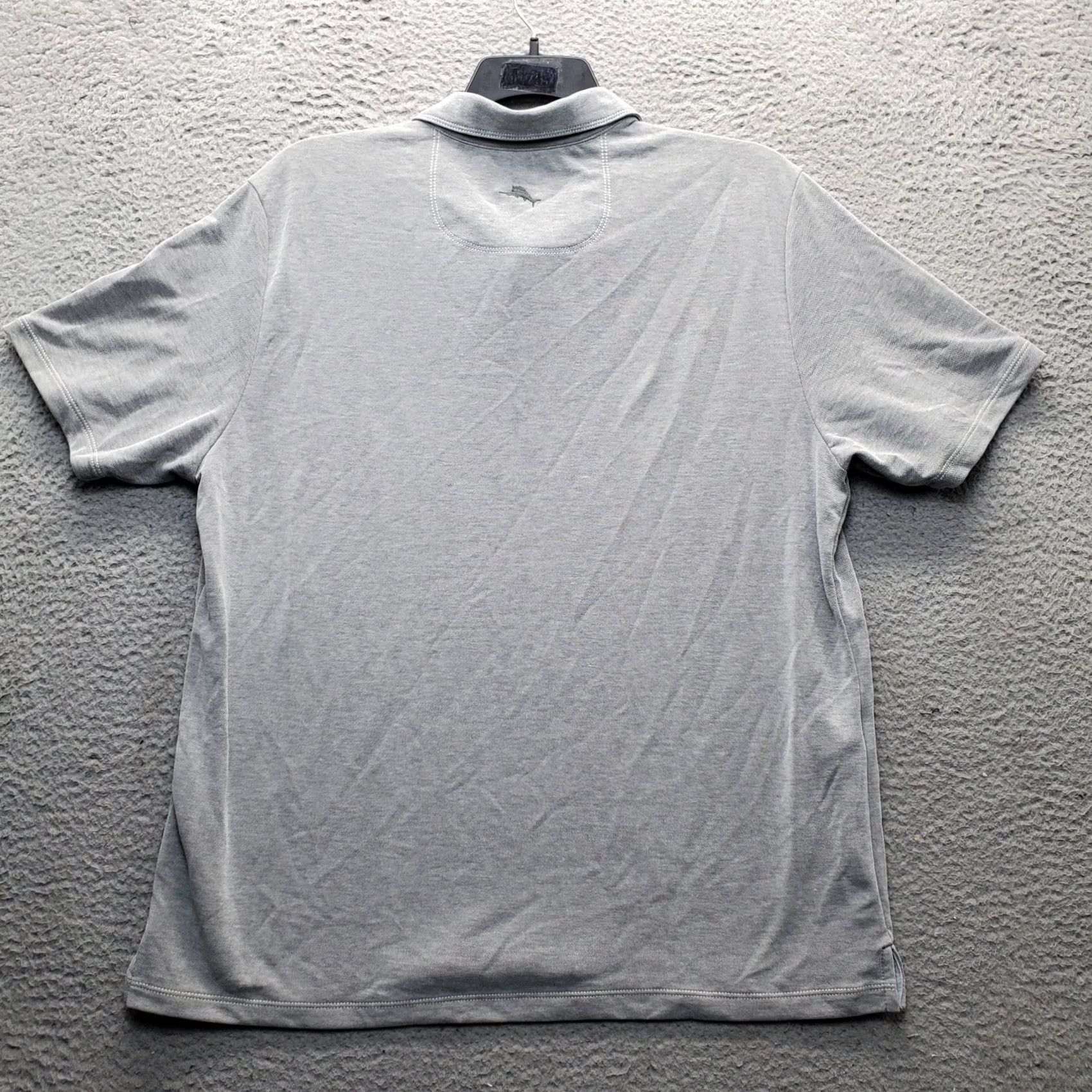 Tommy Bahama Tommy Bahama Polo Shirt Mens XL Gray Tencel Blend Short-Sleeve Collared Side Slit Polo Shirt XL Mens Gray Size US XL / EU 56 / 4 - 2 Thumbnail