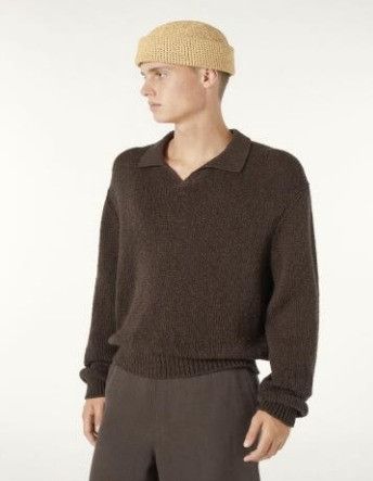 Loro Piana o1w1db10126 FAO9773 Isola Bella Cotton Polo Shirt in Brown Size US XL / EU 56 / 4 - 2 Thumbnail