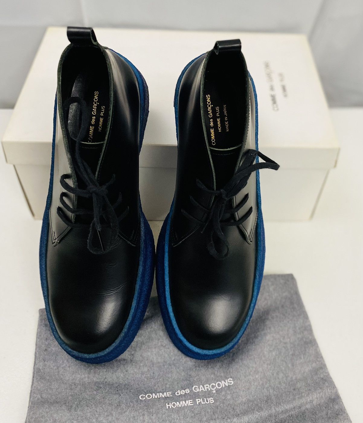 Comme des Garcons Homme Plus CDGHP 🇯🇵 black calf platform gum sole ankle boot 7 25 NEW Size US 7 / EU 40 - 9 Thumbnail