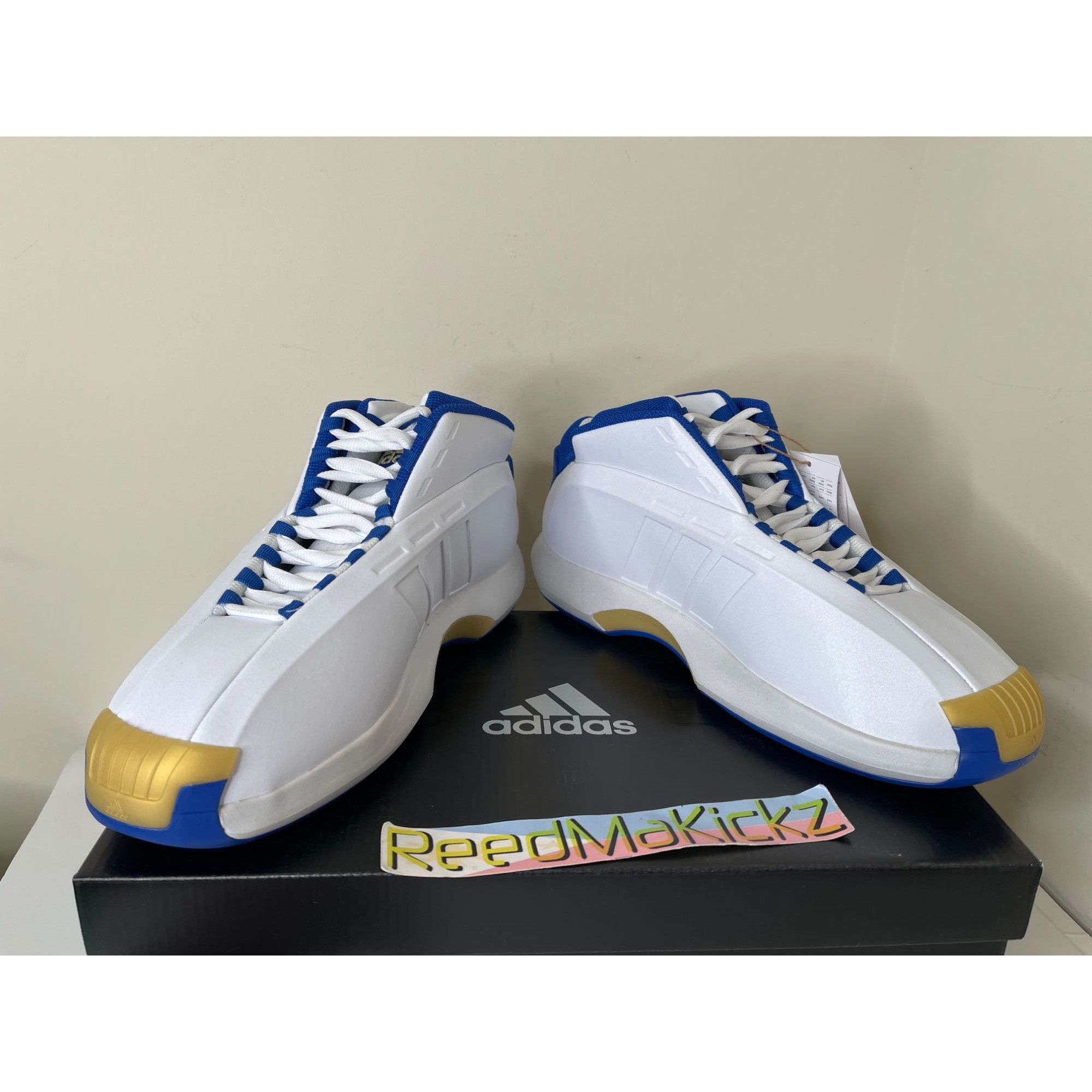 Adidas Adidas Crazy 1 Lakers PE Kobe White Gold Blue Mens 9us Size US 9 / EU 42 - 3 Thumbnail