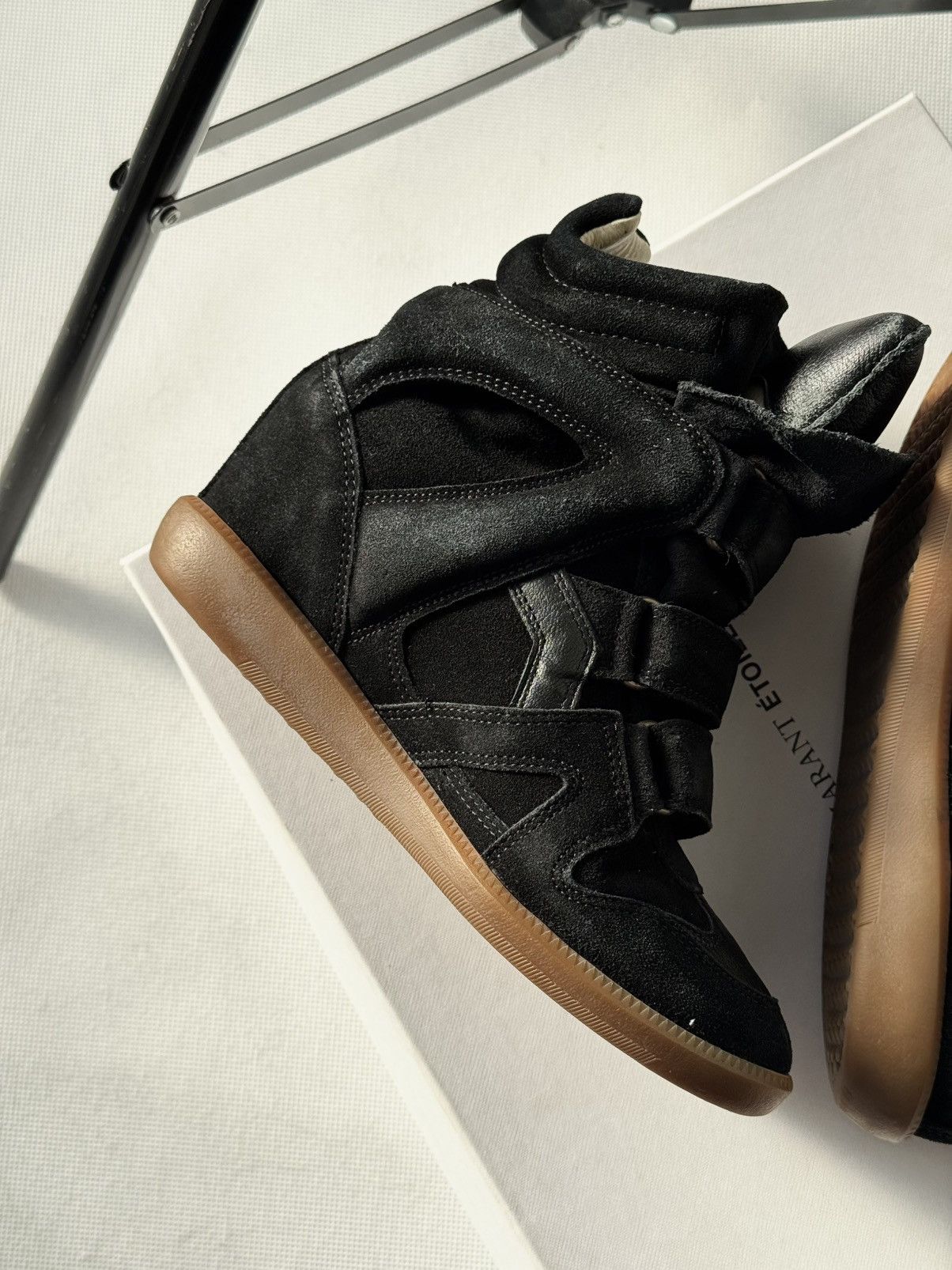Isabel Marant Isabel Marant Bekett sneakers shoes Washed Black Suede Wedge Size US 6 / IT 36 - 16 Thumbnail