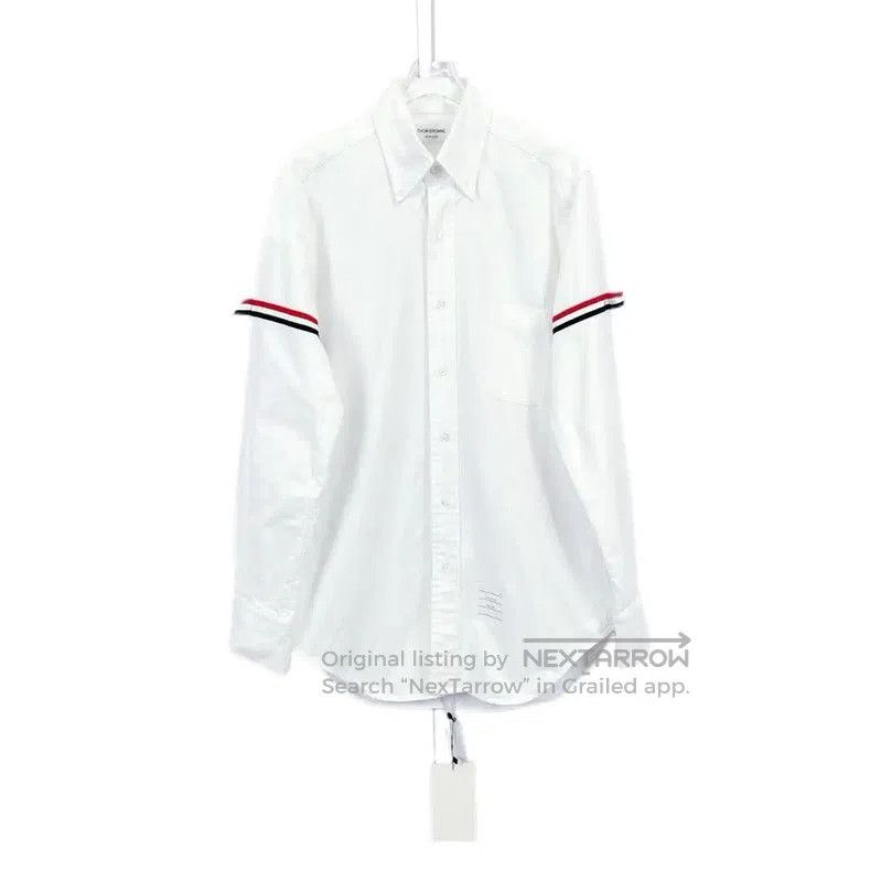 Thom Browne Thom Browne White Cotton Long Sleeve Shirt . Size M / US 6-8 / IT 42-44 - 1 Thumbnail