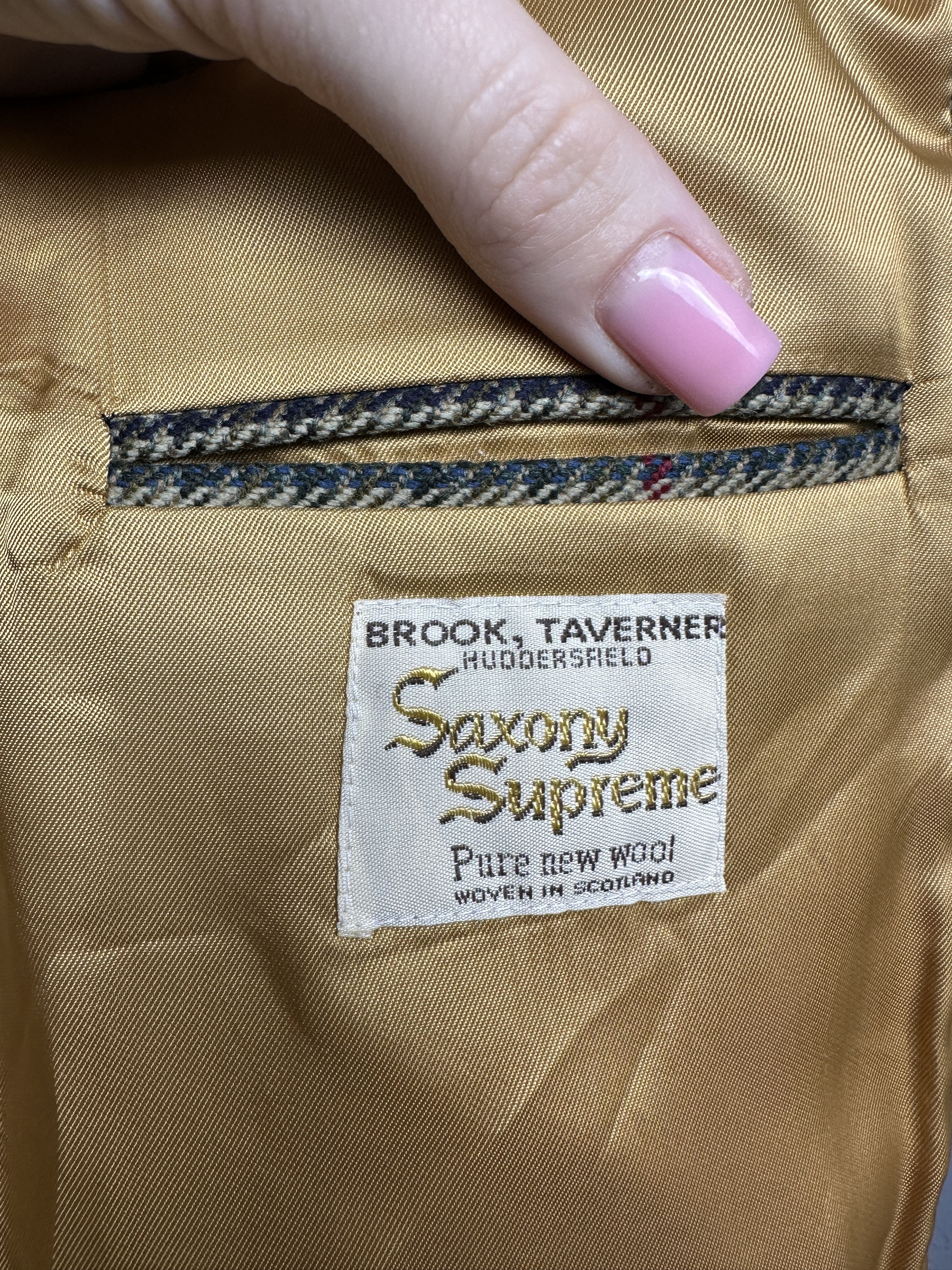 Other Brook Taverner 90s Vintage Mens 3 Buttons Wool Blazer Jacket Size US XL / EU 56 / 4 - 5 Thumbnail