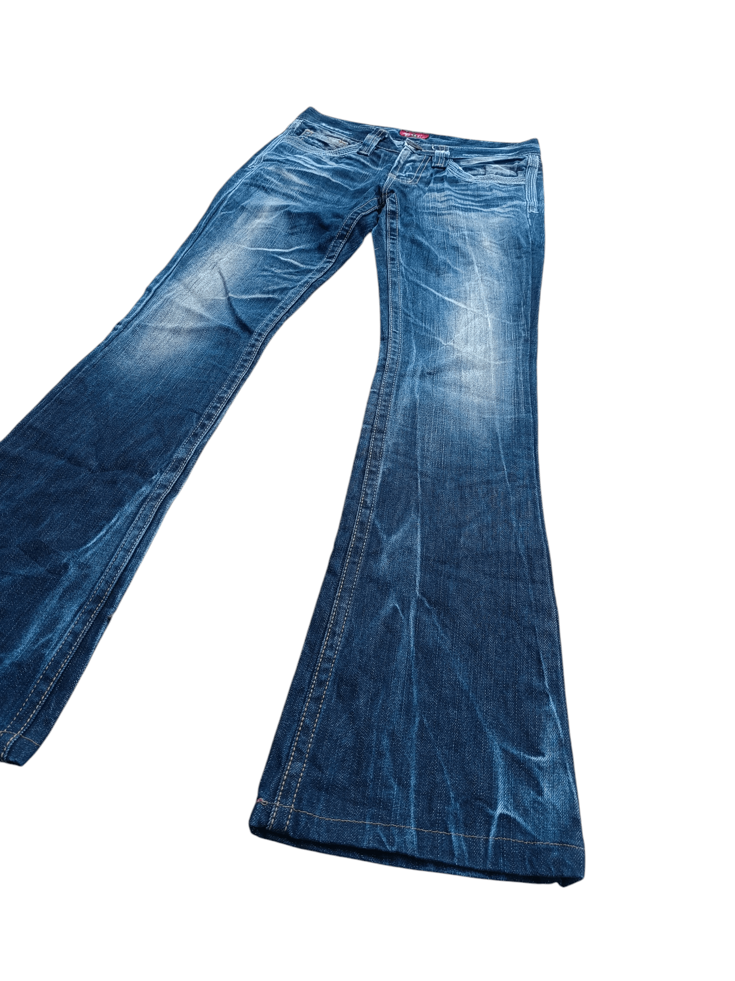 Hysteric Glamour SUPER FLARED🔥Maraxia Whiskers Faded Low Rise Boot Cut Jeans Size US 28 / EU 44 - 1 Thumbnail