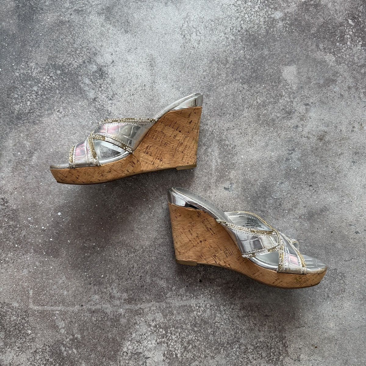 Guess Guess Vintage Wedge Sandals Platform Y2K Glam Heels Size US 6 / IT 36 - 5 Thumbnail
