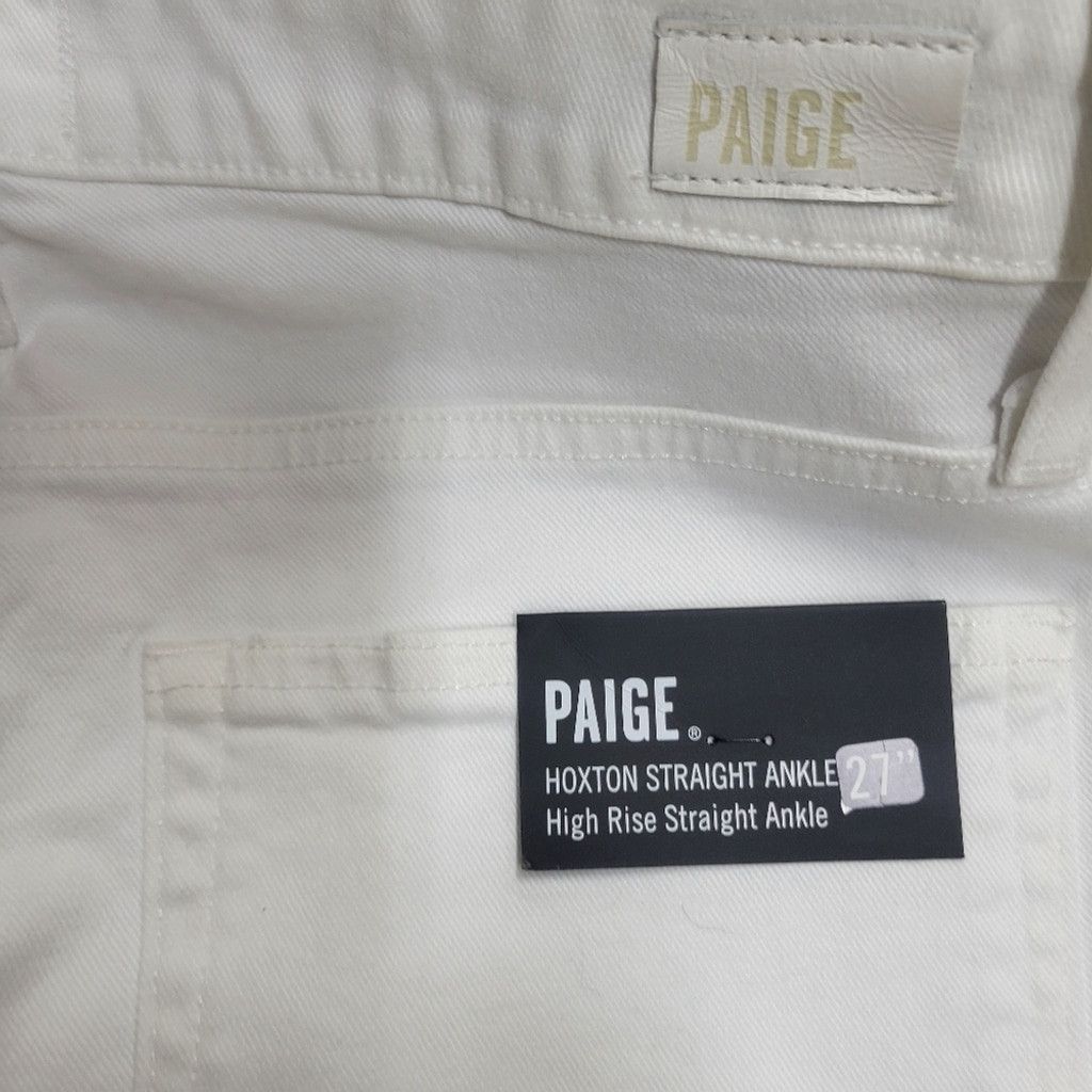 Paige PAIGE Hoxton Straight Ruffle-Detail Ankle. Size 30.Inseam 27 Size 30" / US 8 / IT 44 - 13 Thumbnail