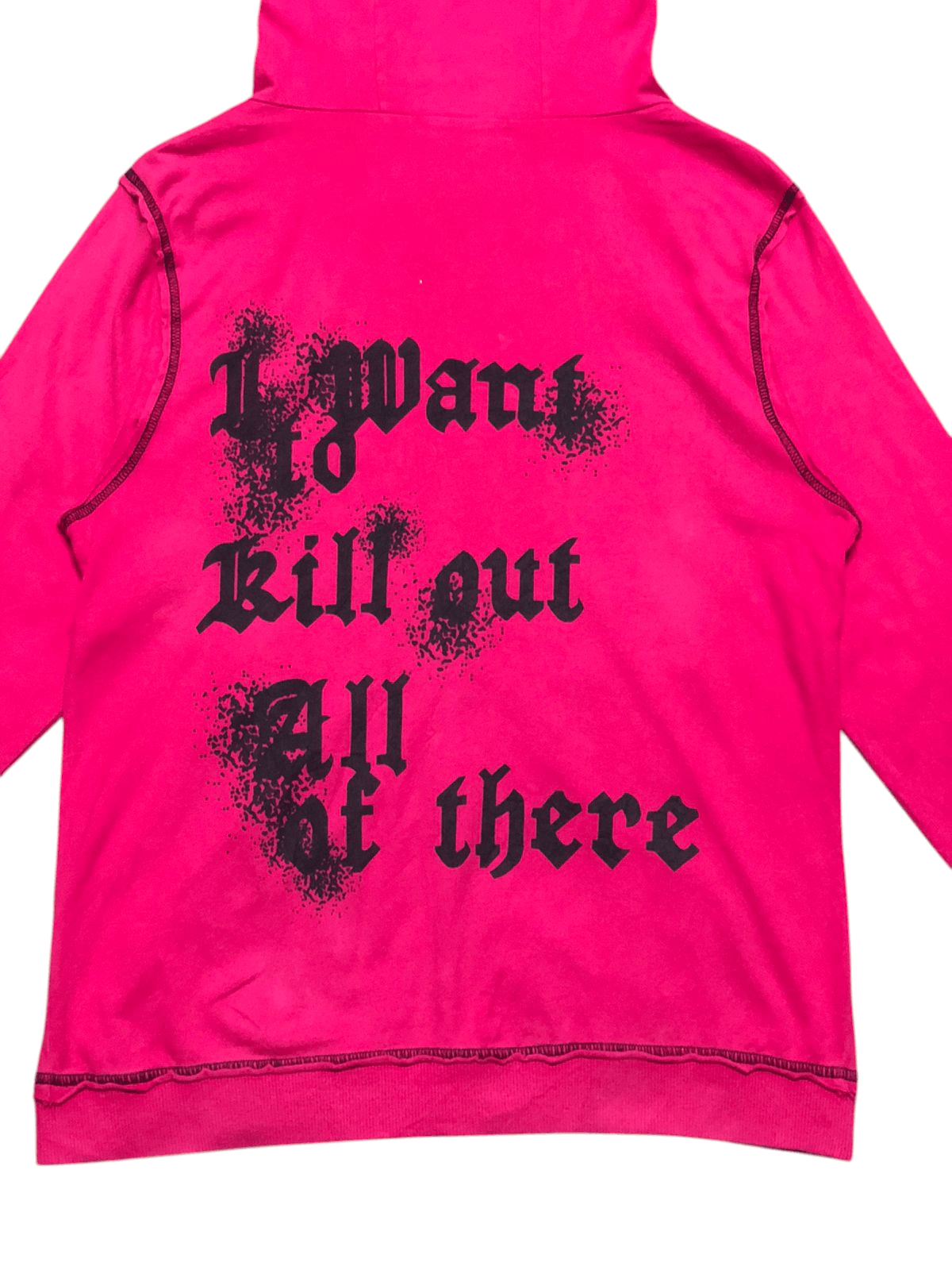 If Six Was Nine Algonquins PinkHoodie Zipper Seditionaries Style Distressed Size US M / EU 48-50 / 2 - 11 Thumbnail